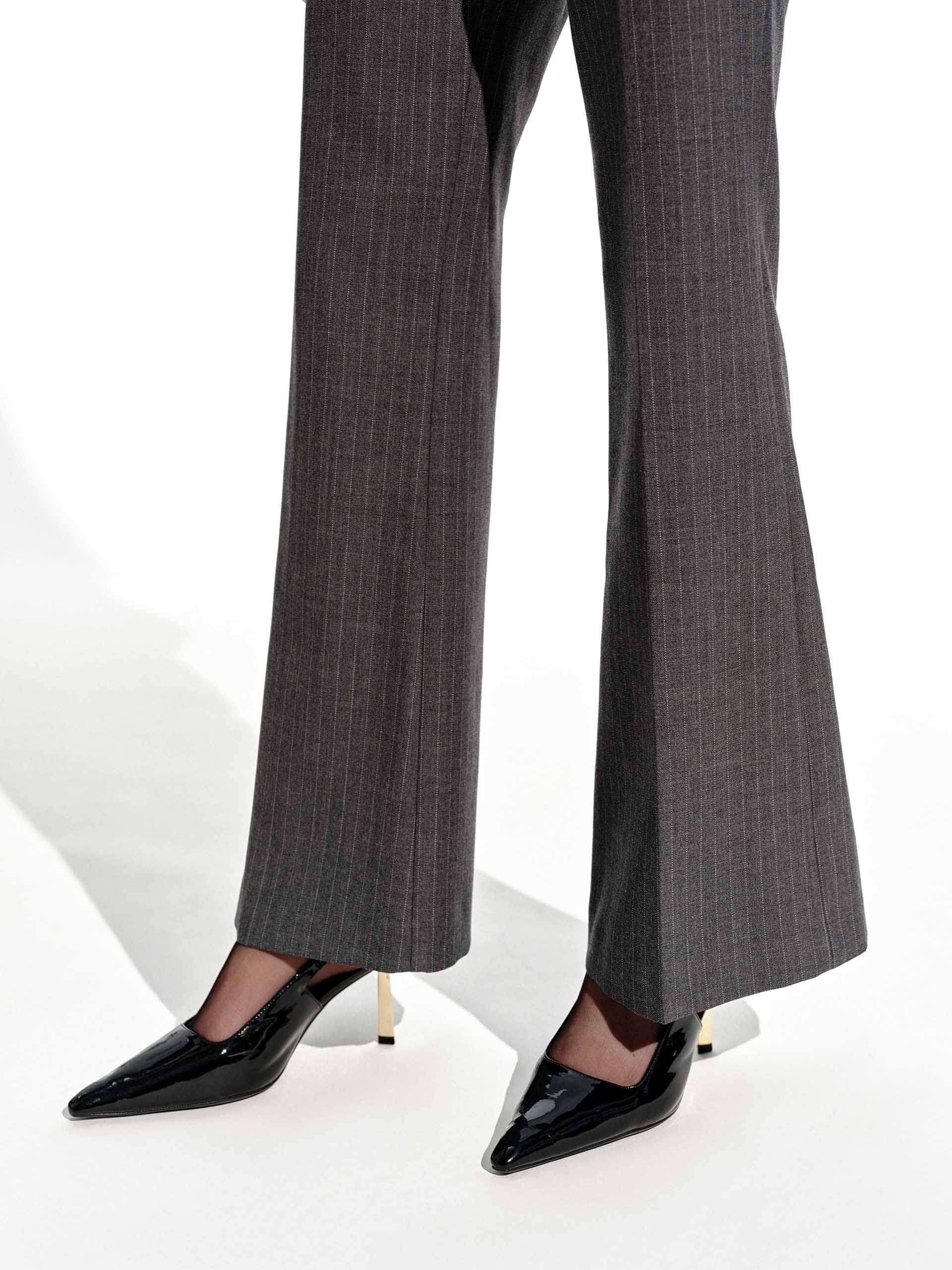 Wool Blend Pinstriped Pants - Image 8