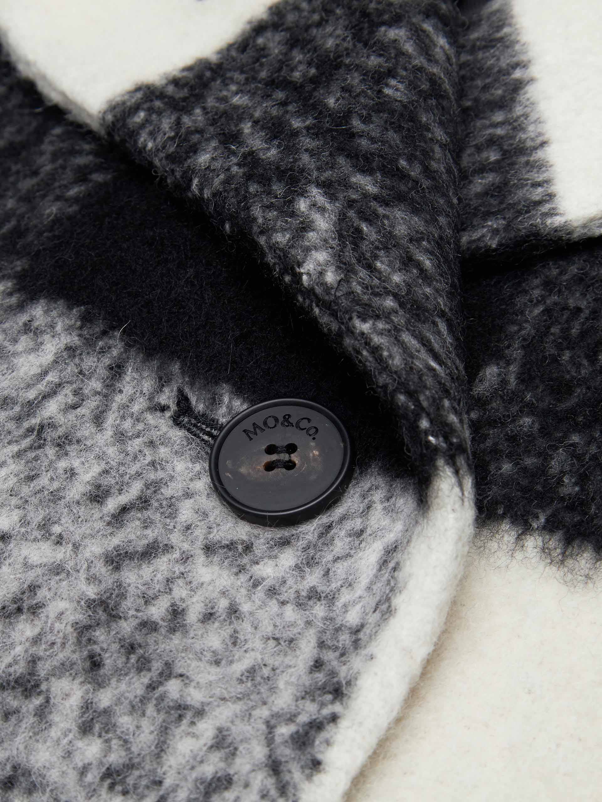Wool Blend Plaid Coat - Image 4