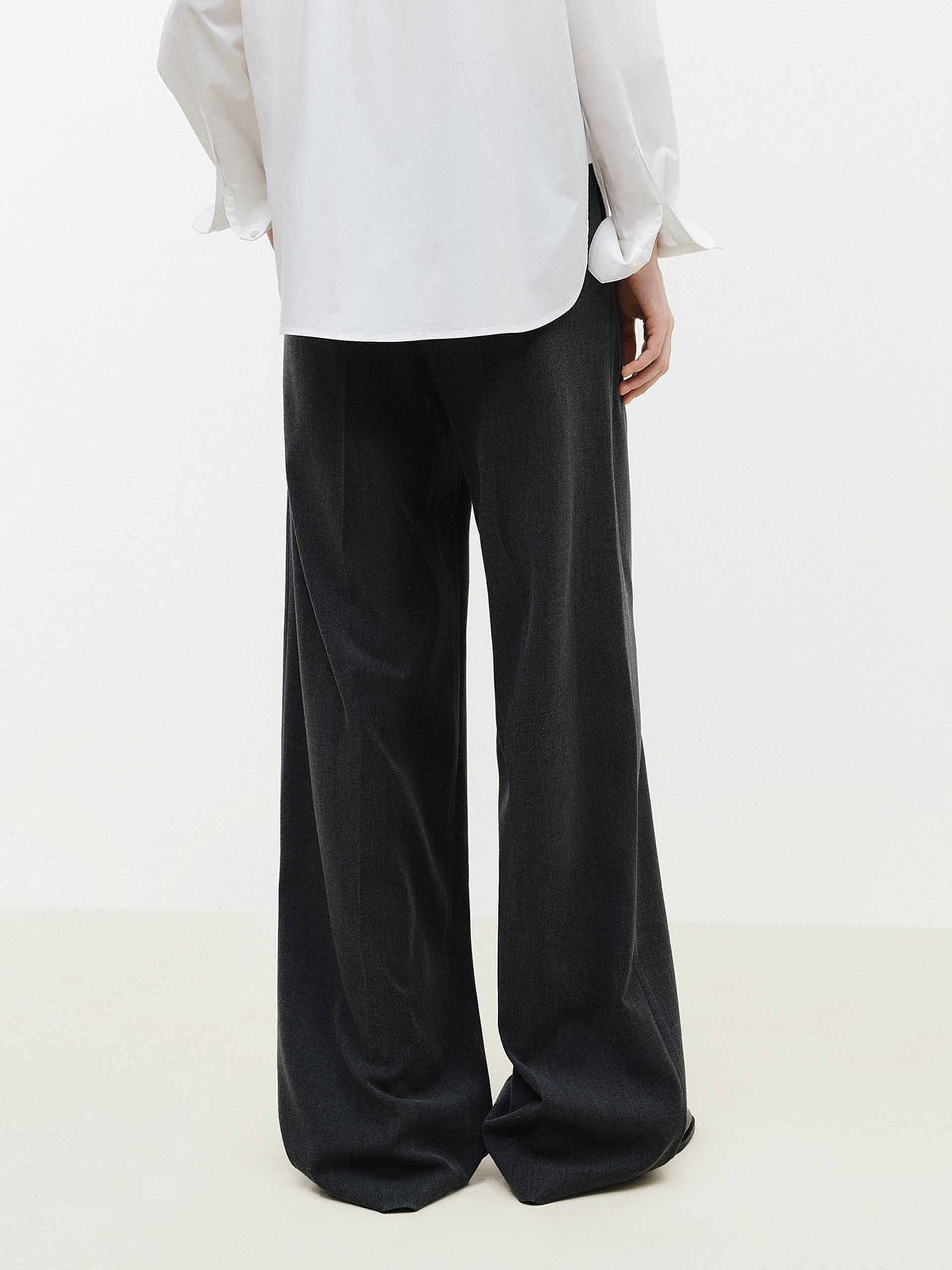 Wool Blend Pleated Pants - Image 6