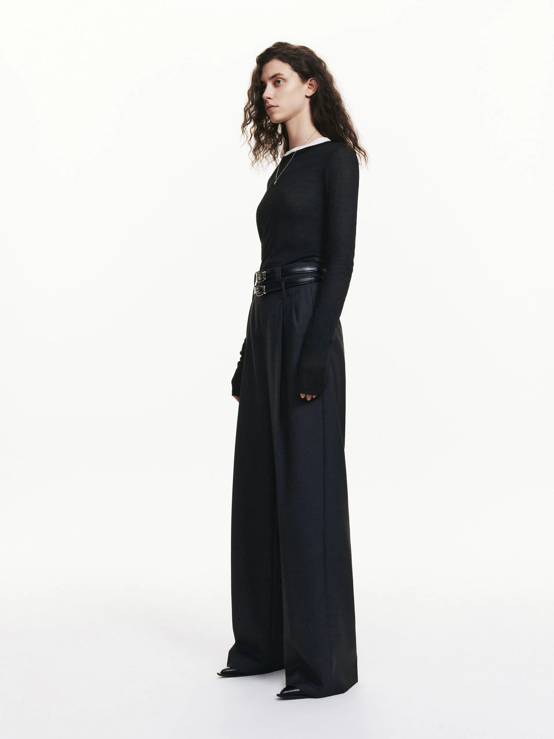 Wool Blend Pleated Pants - Image 16