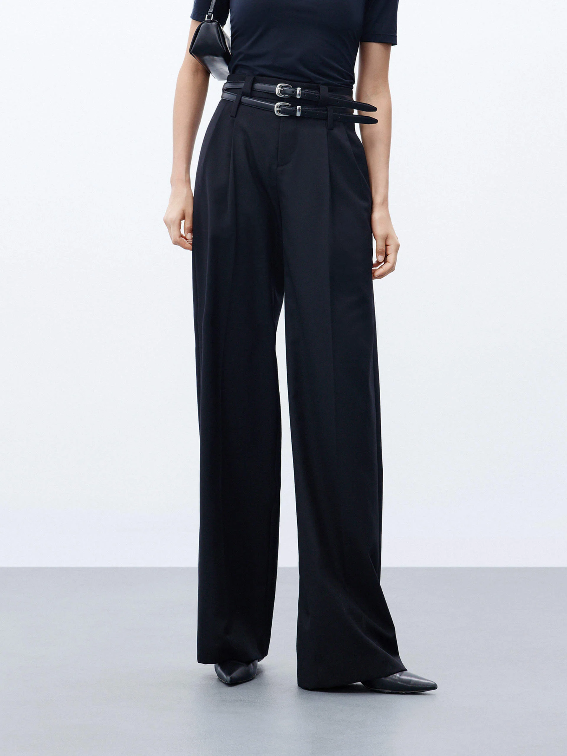 Wool Blend Pleated Pants - Image 7