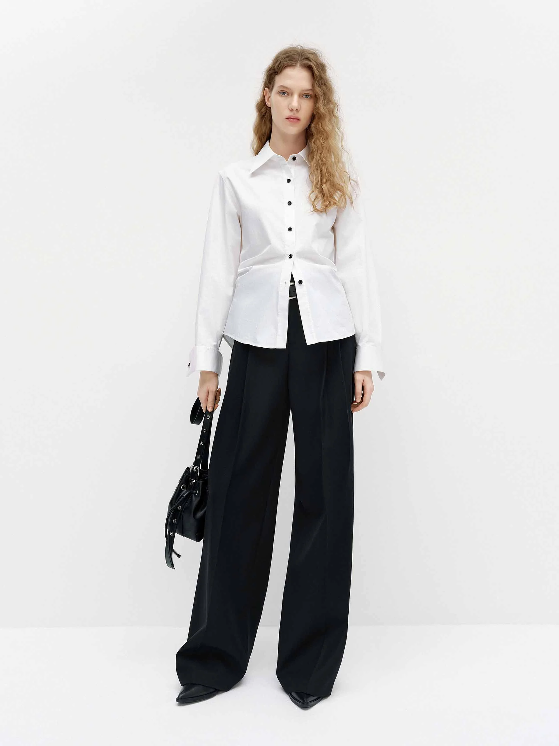 Wool Blend Relaxed Pants - Image 2