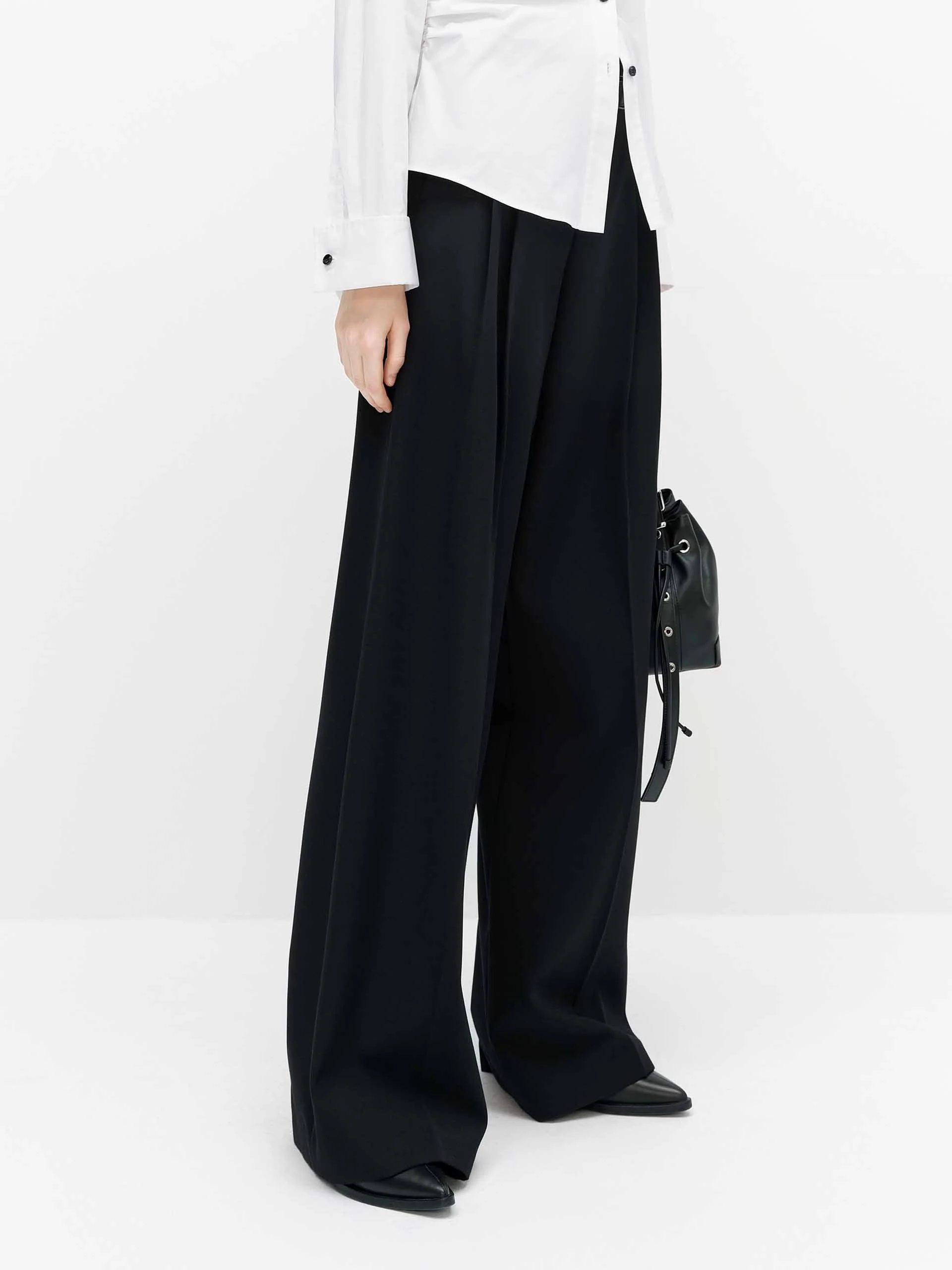Wool Blend Relaxed Pants - Image 6