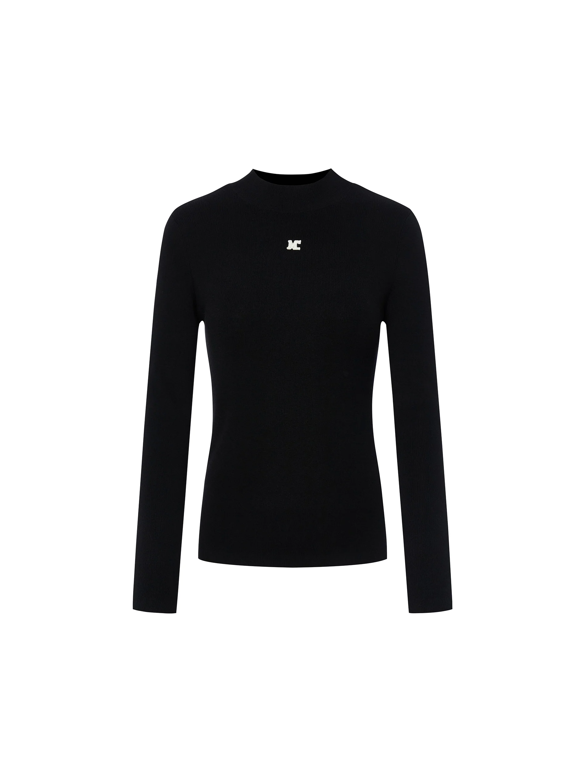 Wool Blend Slim Fit Logo Knit Sweater - Image 8