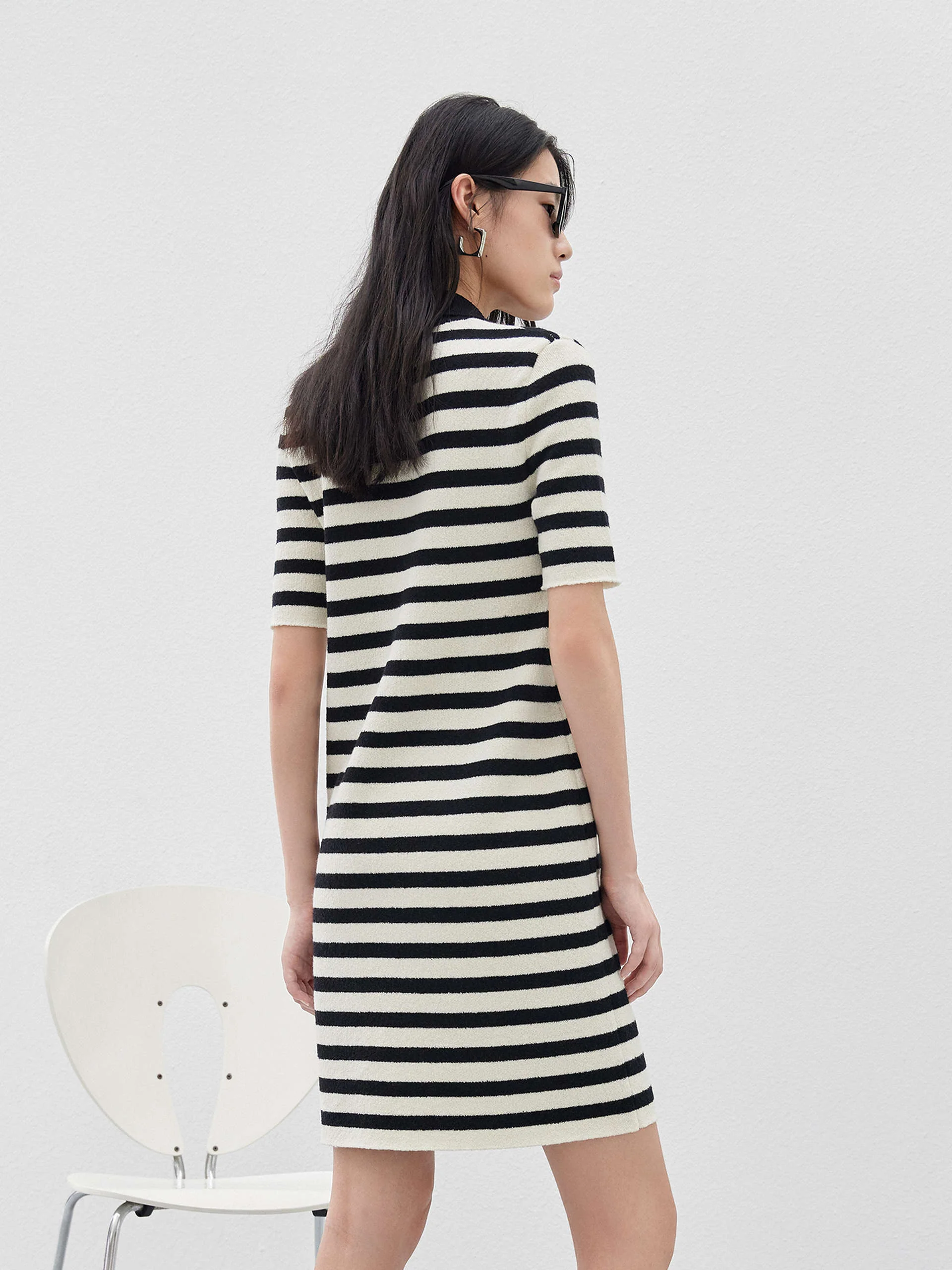 Wool Blend Striped Dress - Image 3