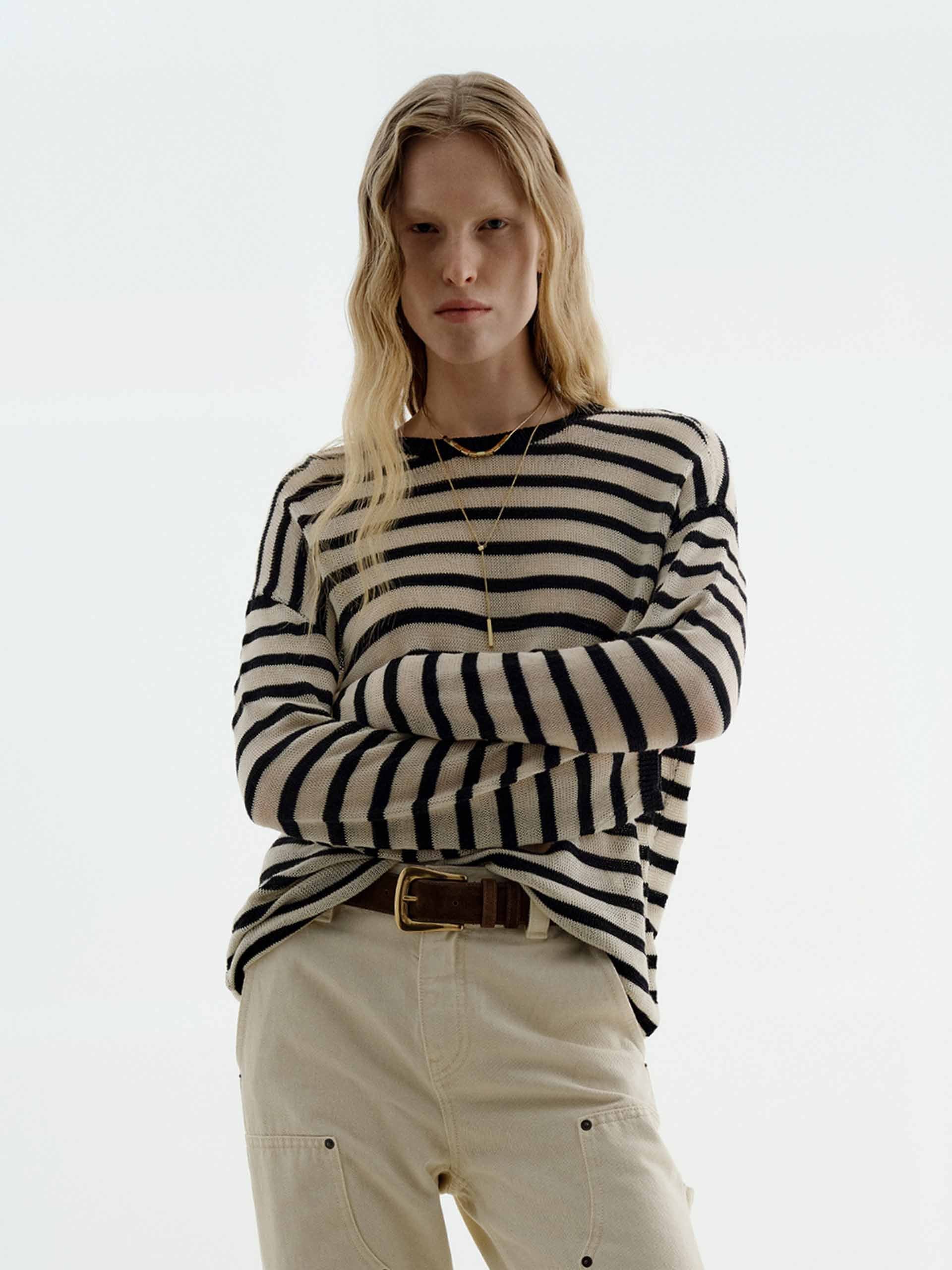Wool Blend Striped Sweater - Image 7