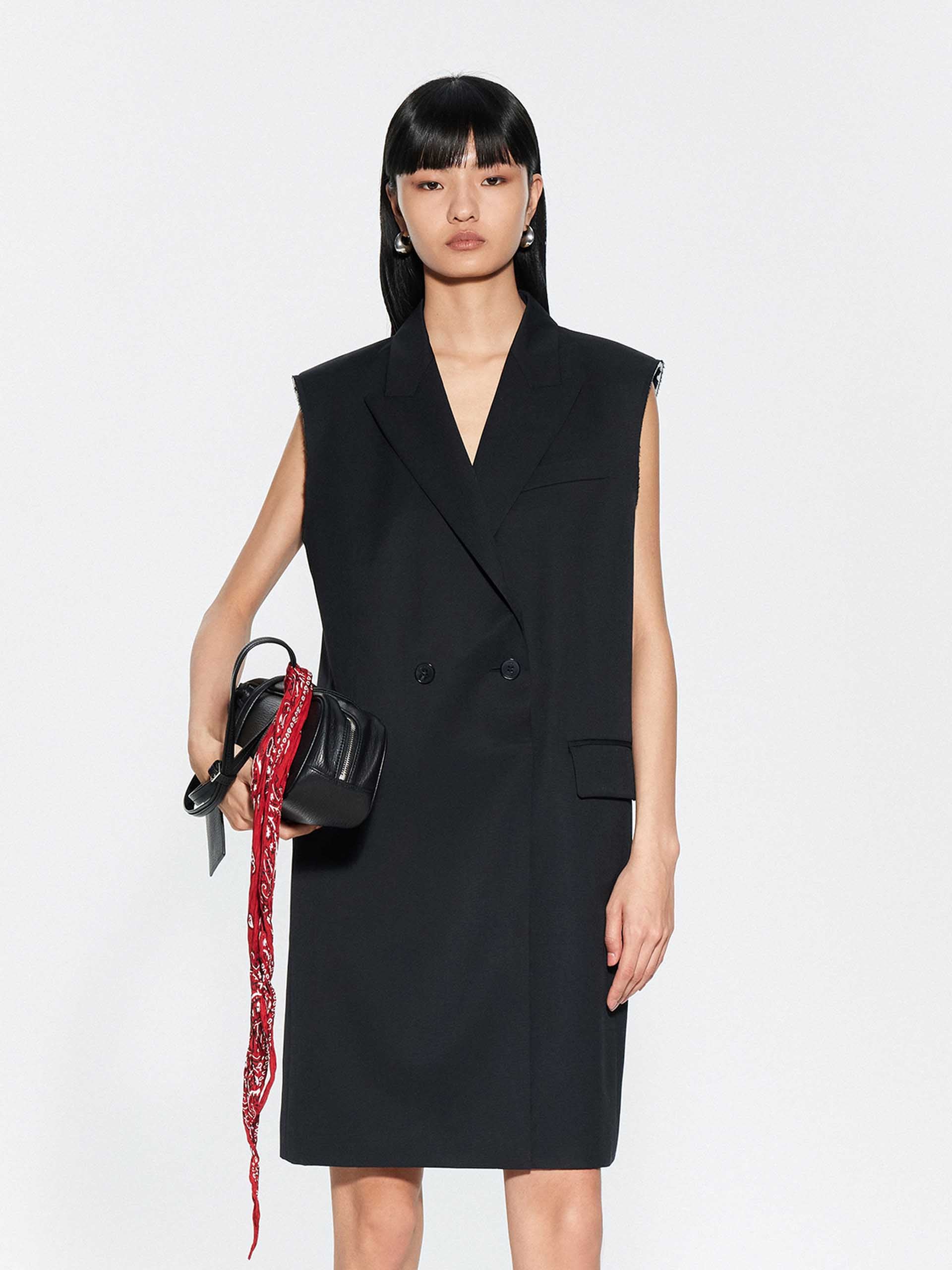 Wool Blend Tailored Dress - Image 8