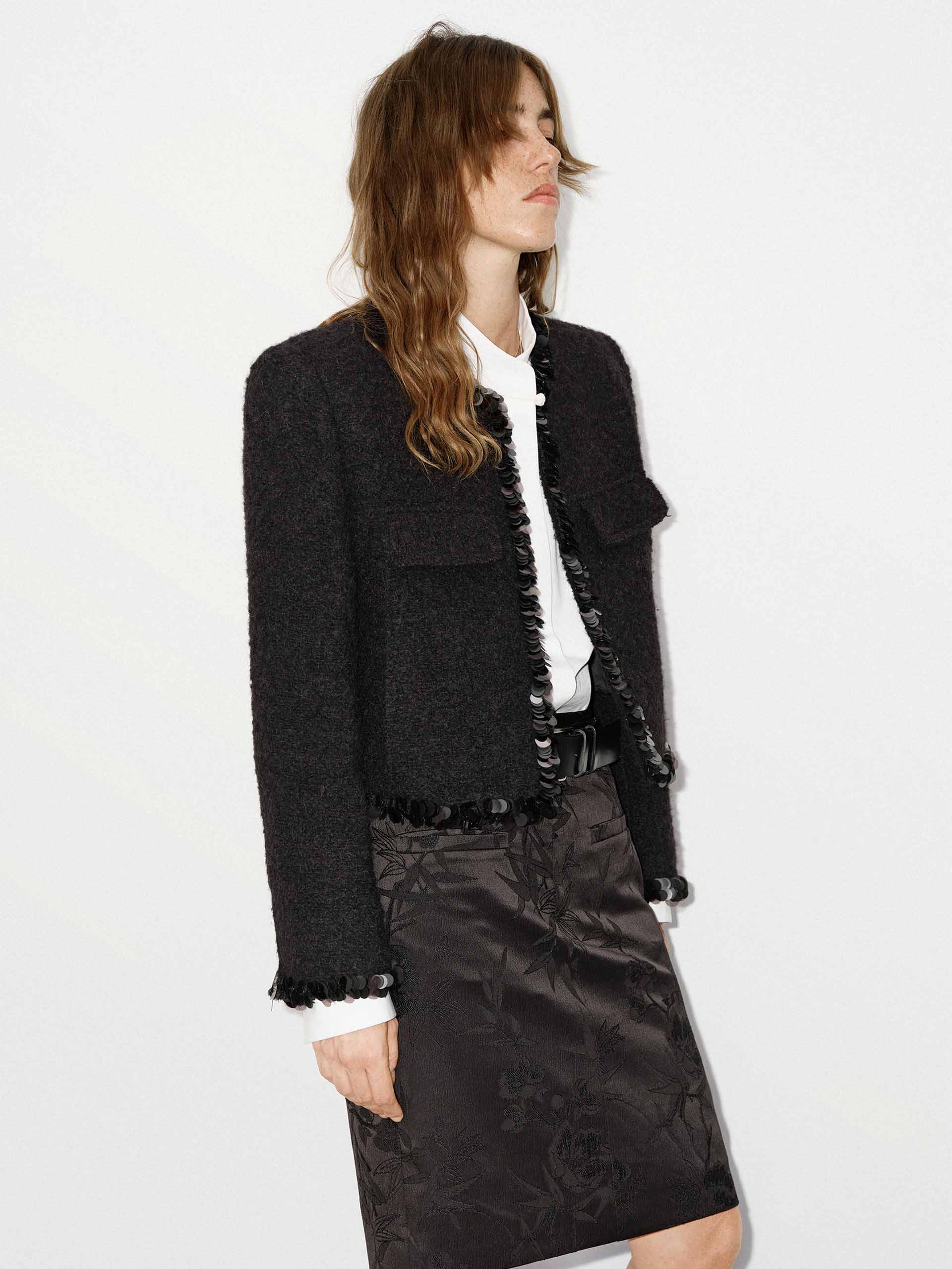 Wool Blend Tweed Jacket - Image 7
