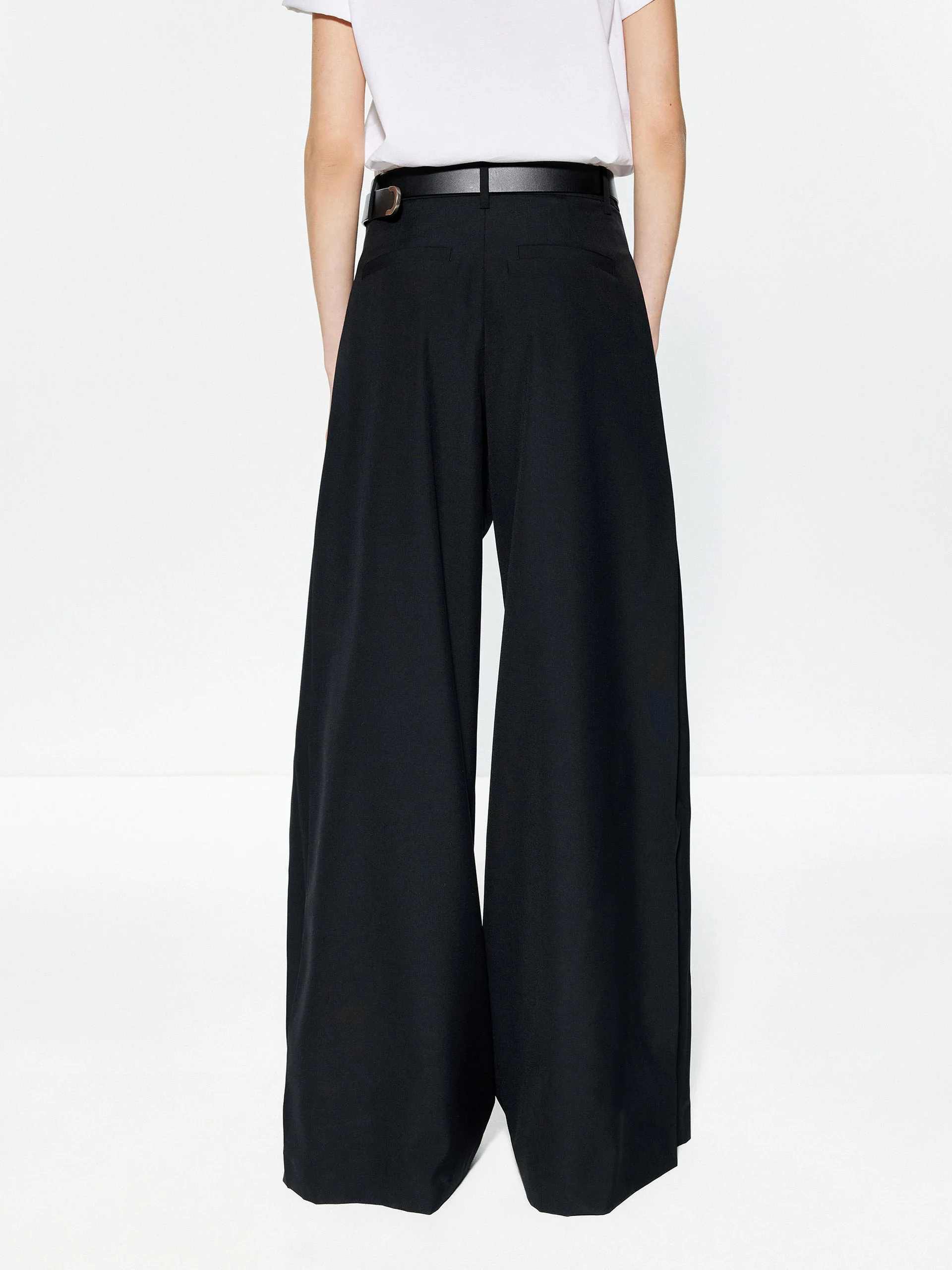 Wool Blend Wide Leg Pants - Image 14