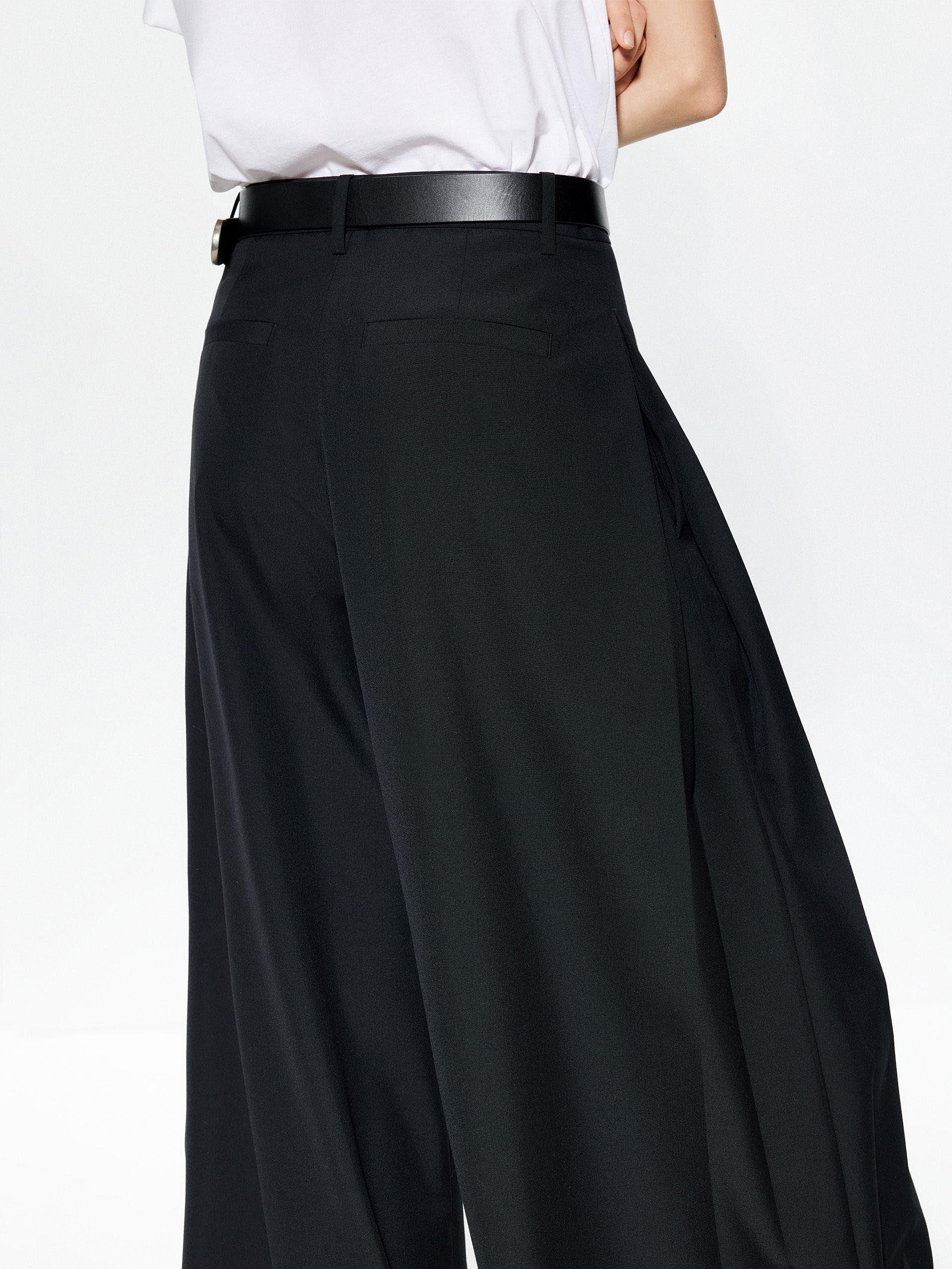 Wool Blend Wide Leg Pants - Image 16