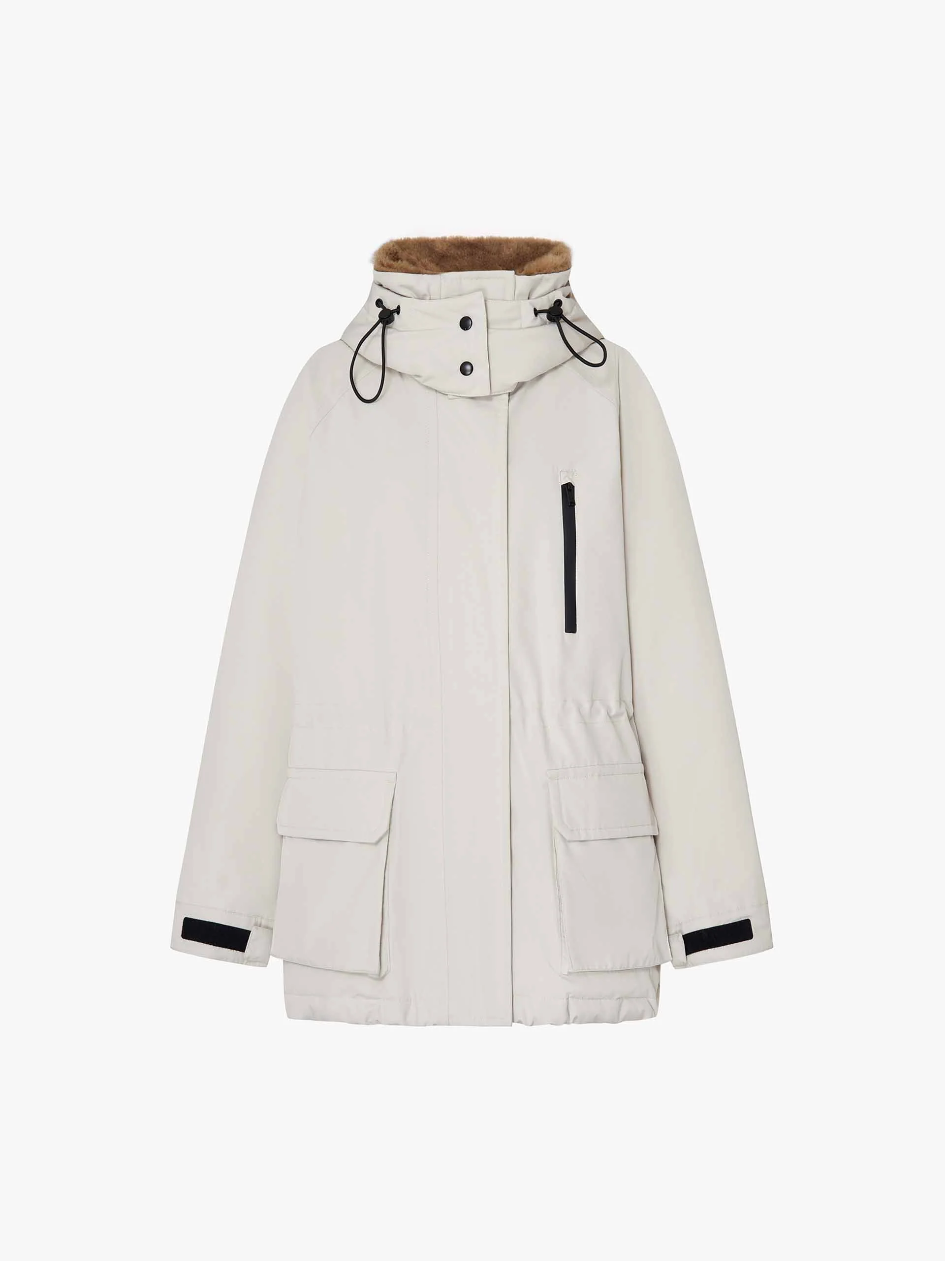 Wool Collar Hooded Down Jacket - Image 13