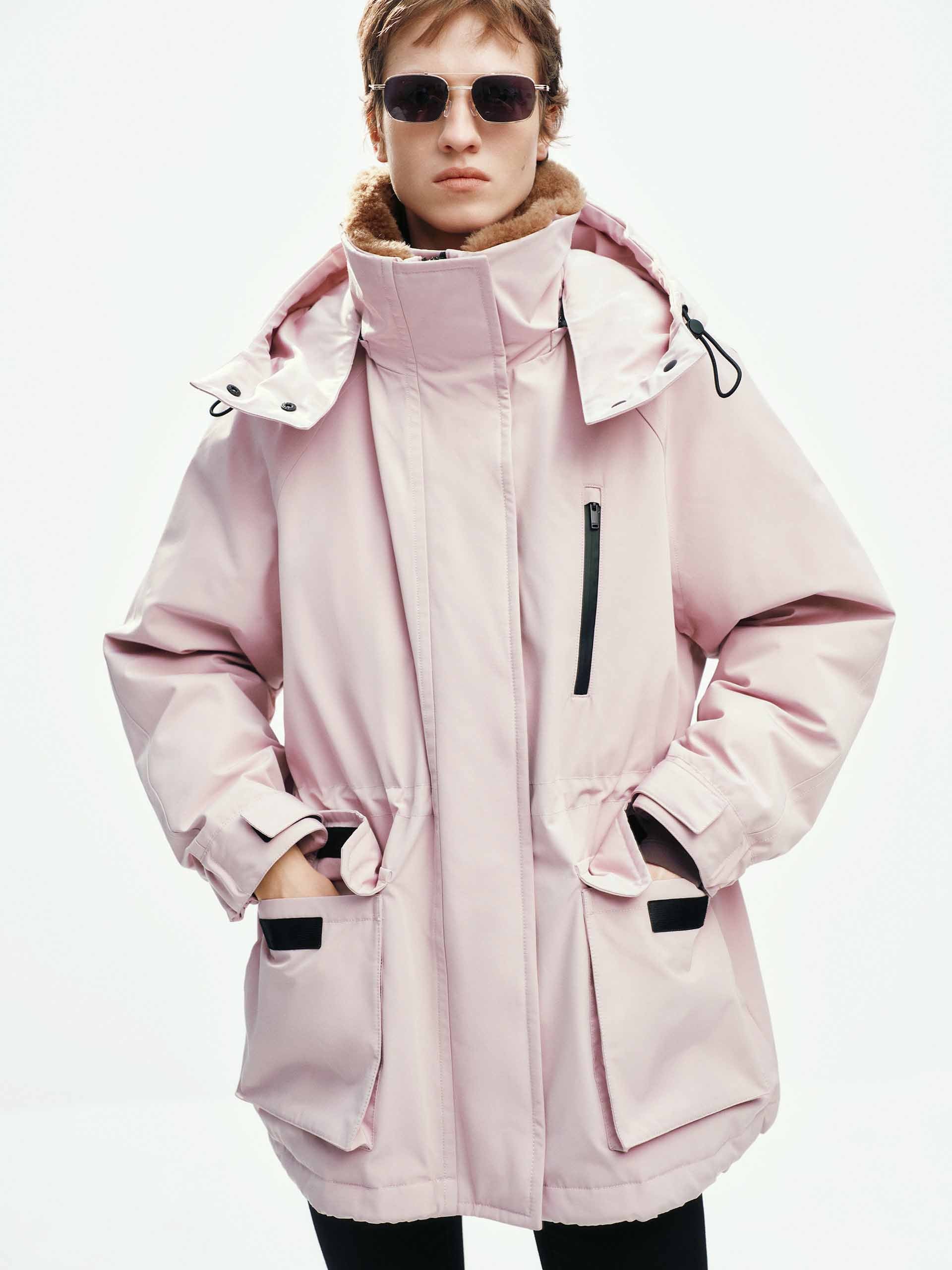 Wool Collar Hooded Down Jacket - Image 16