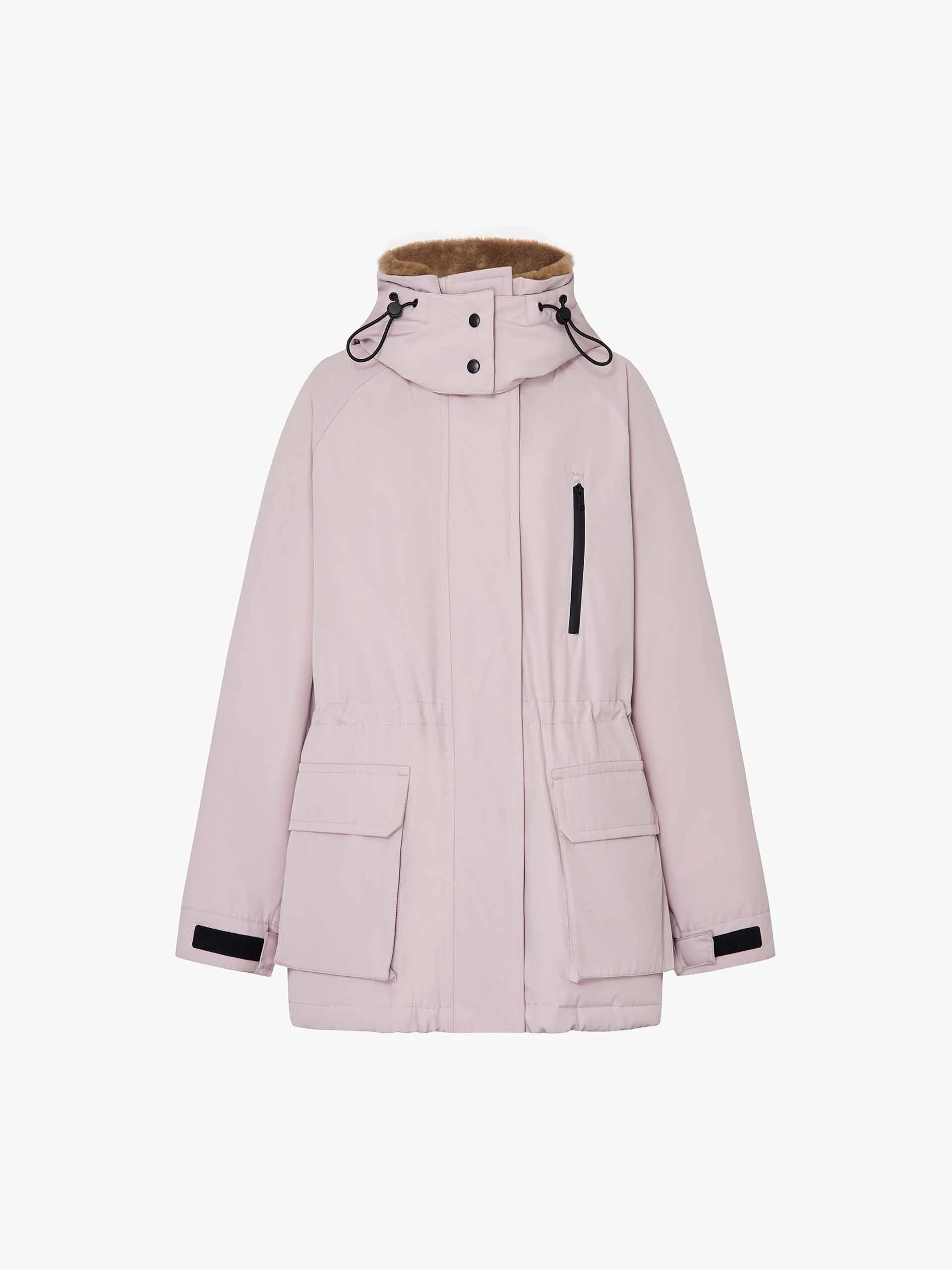 Wool Collar Hooded Down Jacket - Image 20