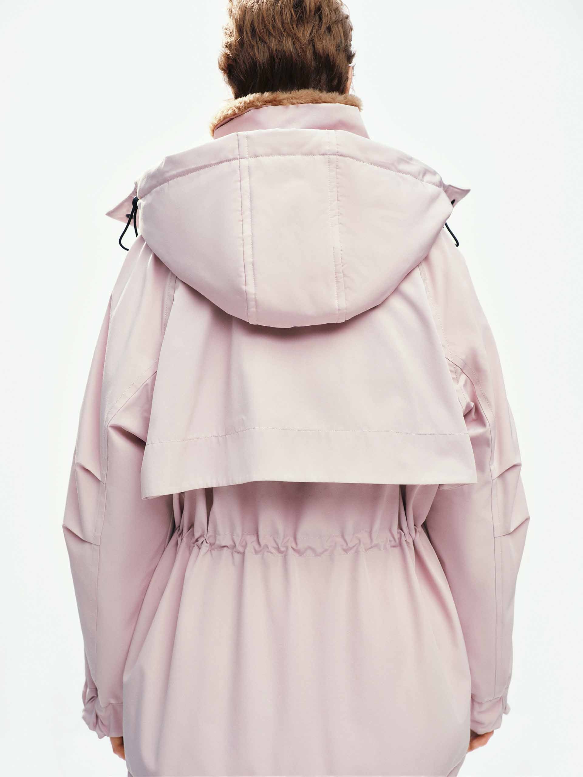 Wool Collar Hooded Down Jacket - Image 21