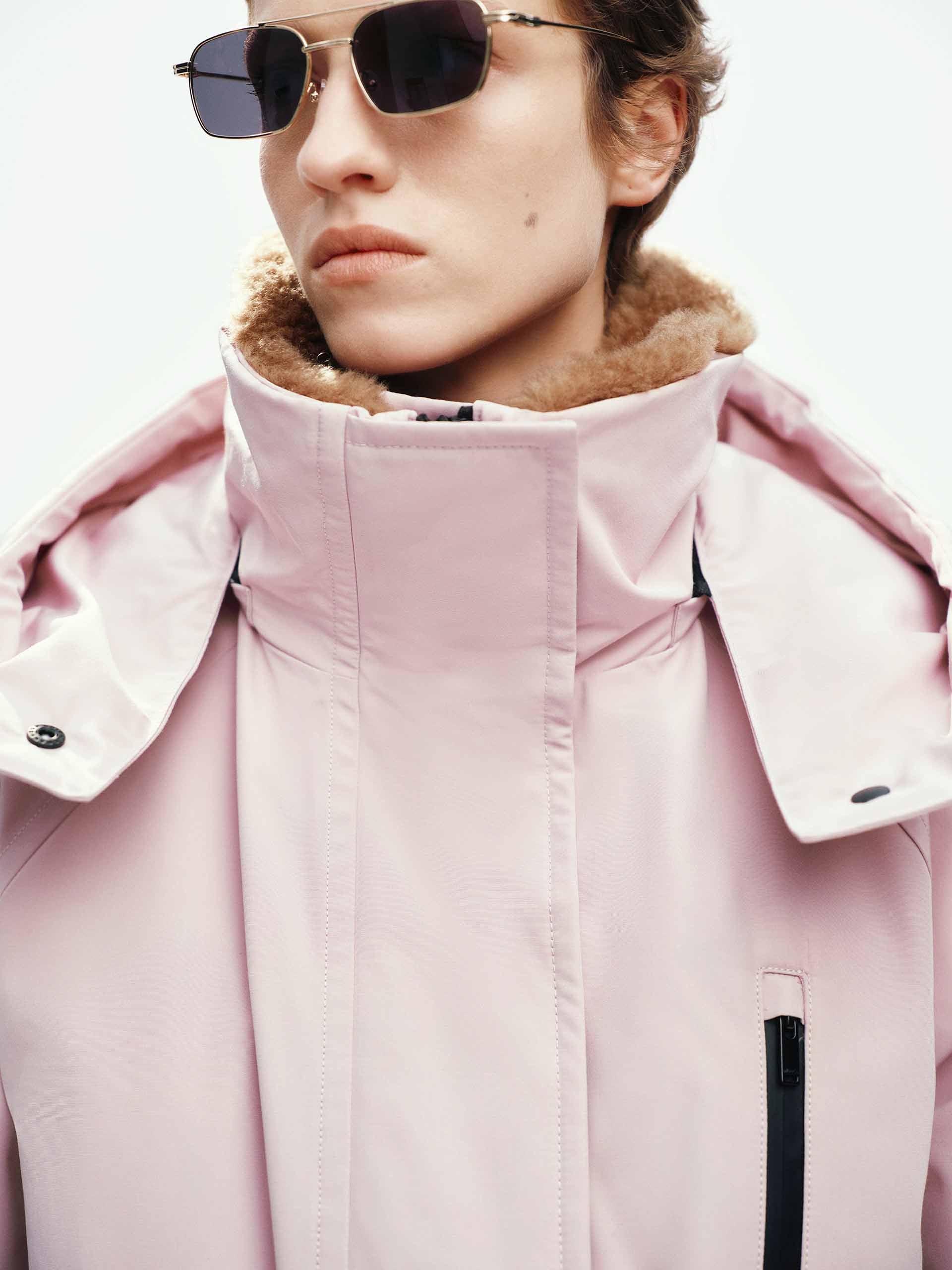Wool Collar Hooded Down Jacket - Image 23