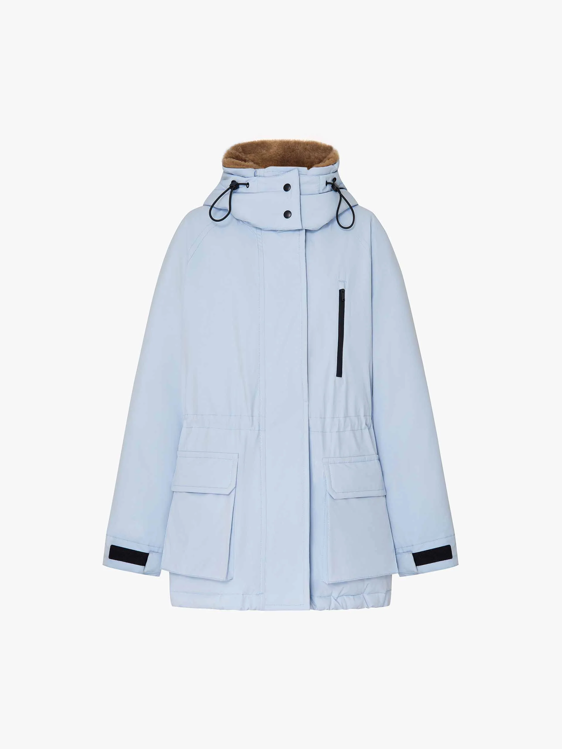 Wool Collar Hooded Down Jacket - Image 5