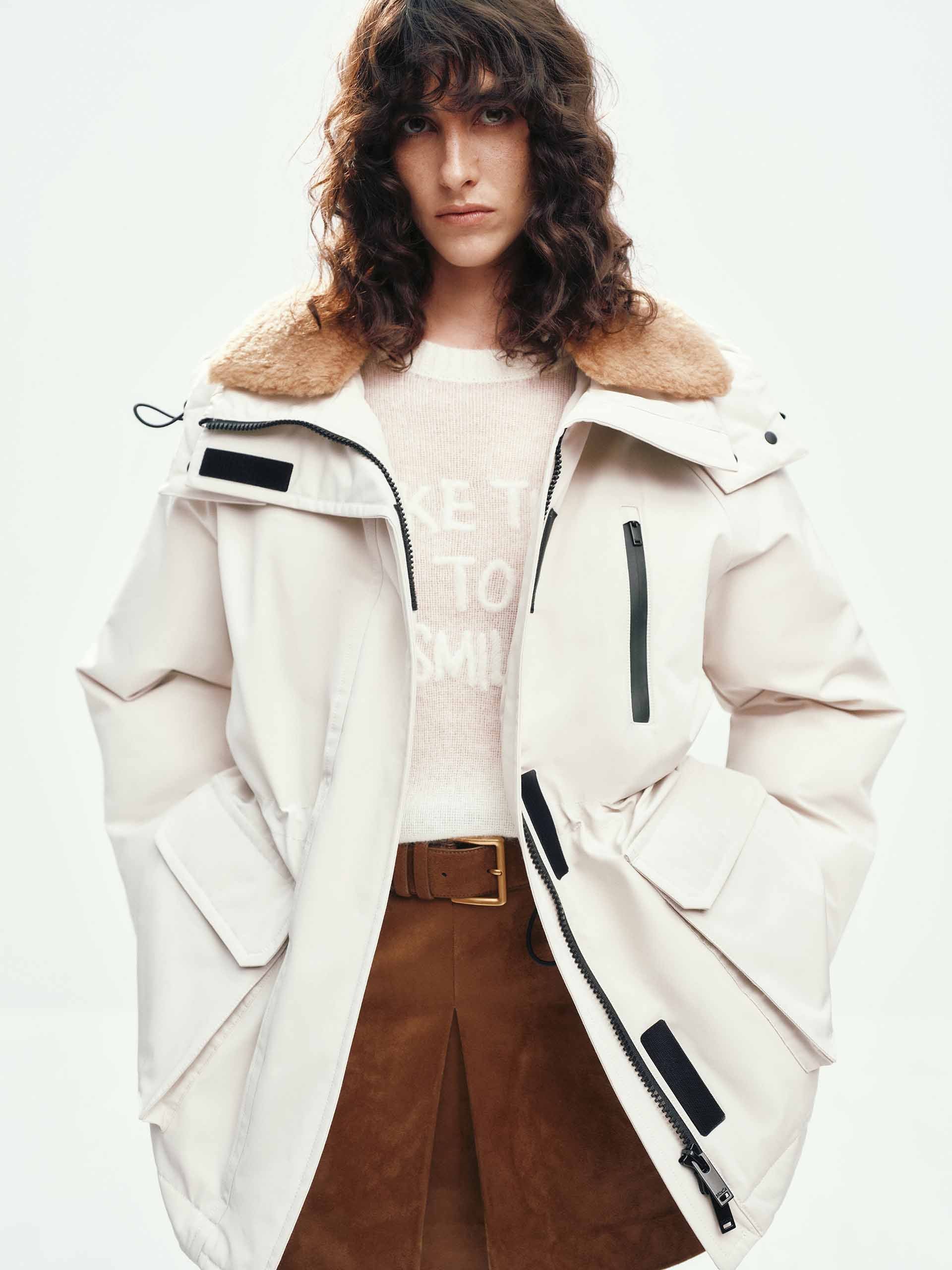 Wool Collar Hooded Down Jacket - Image 9