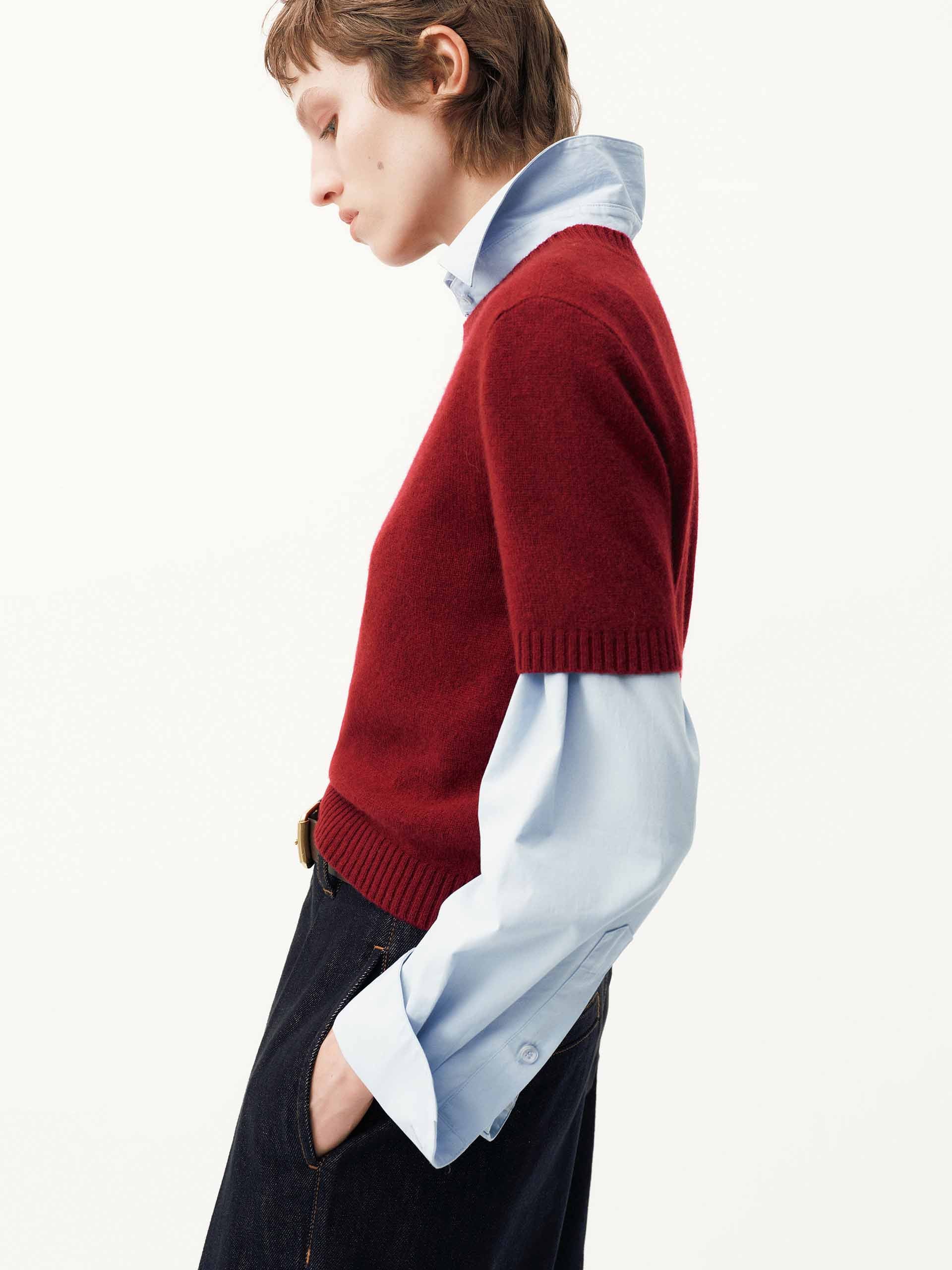 Wool Cropped Knitted Top - Image 7