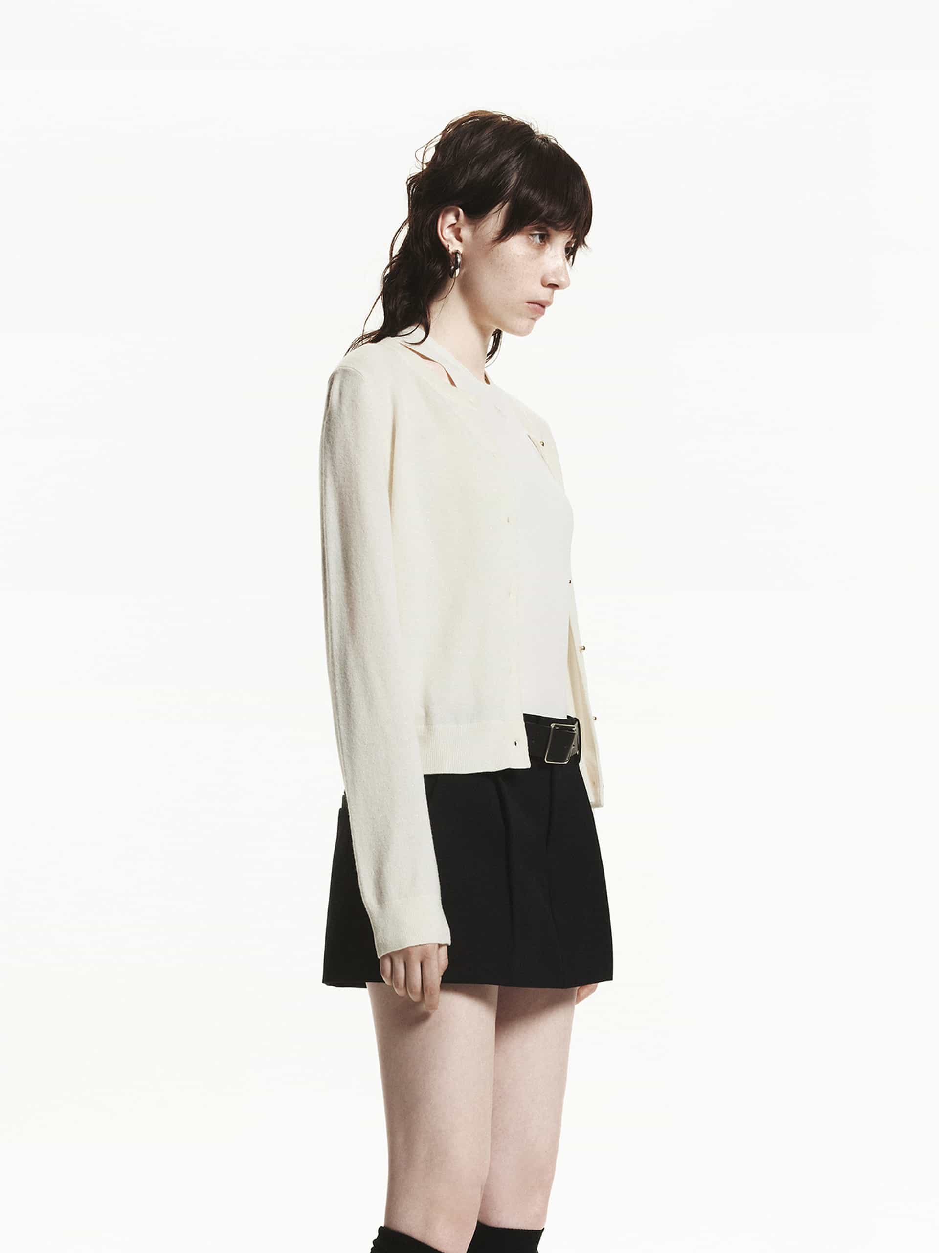 Wool Fitted Knit Cardigan - Image 2