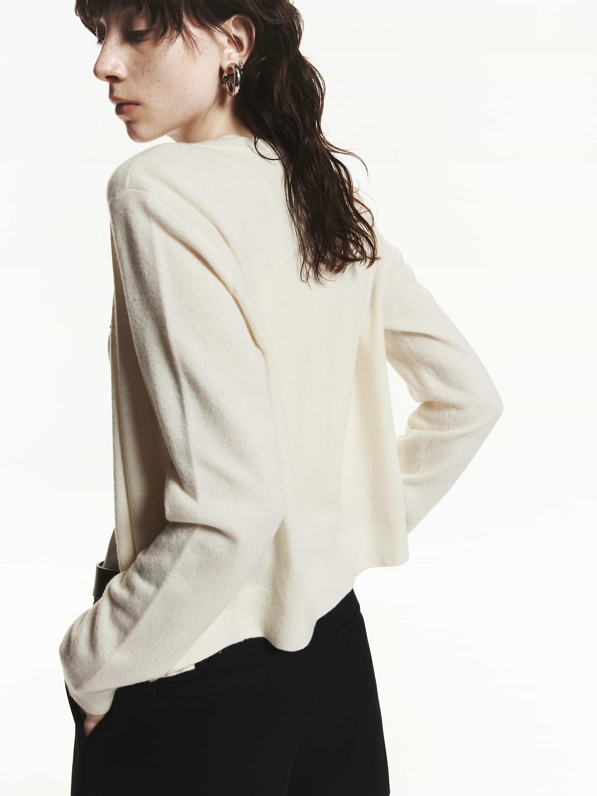 Wool Fitted Knit Cardigan - Image 3