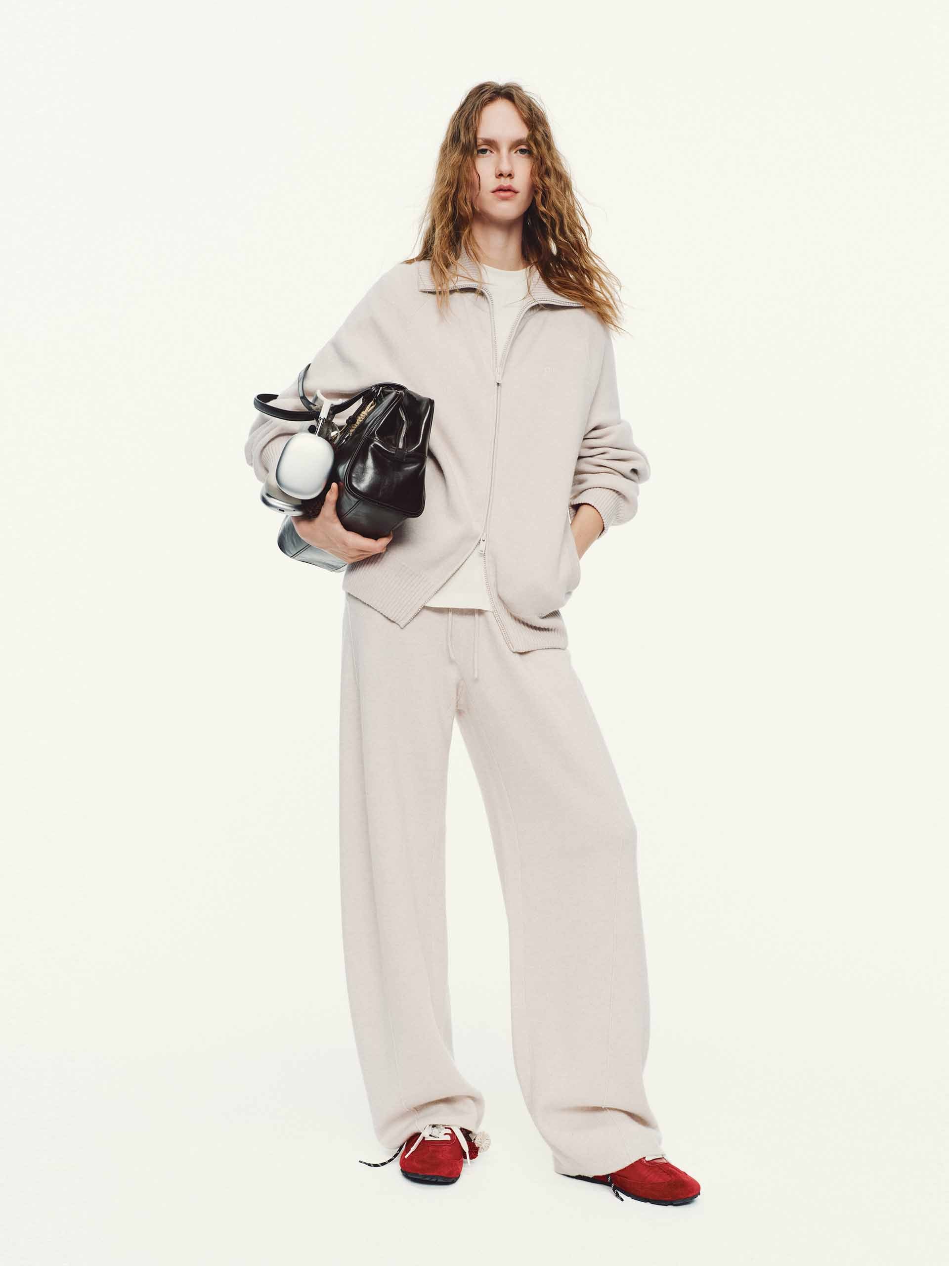 Wool Linen Zipper Cardigan - Image 2