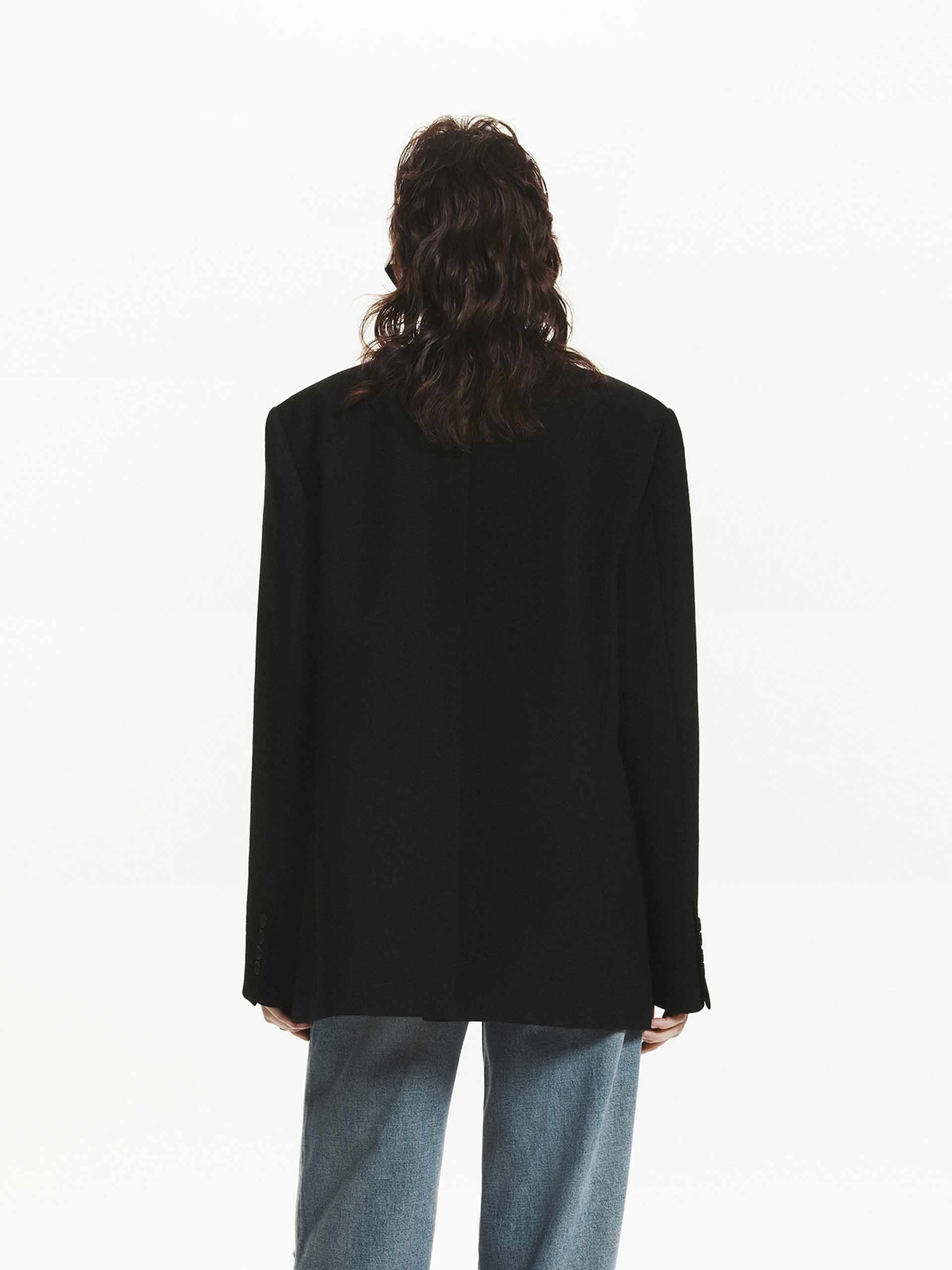 Wool Raw Trim Blazer - Image 3