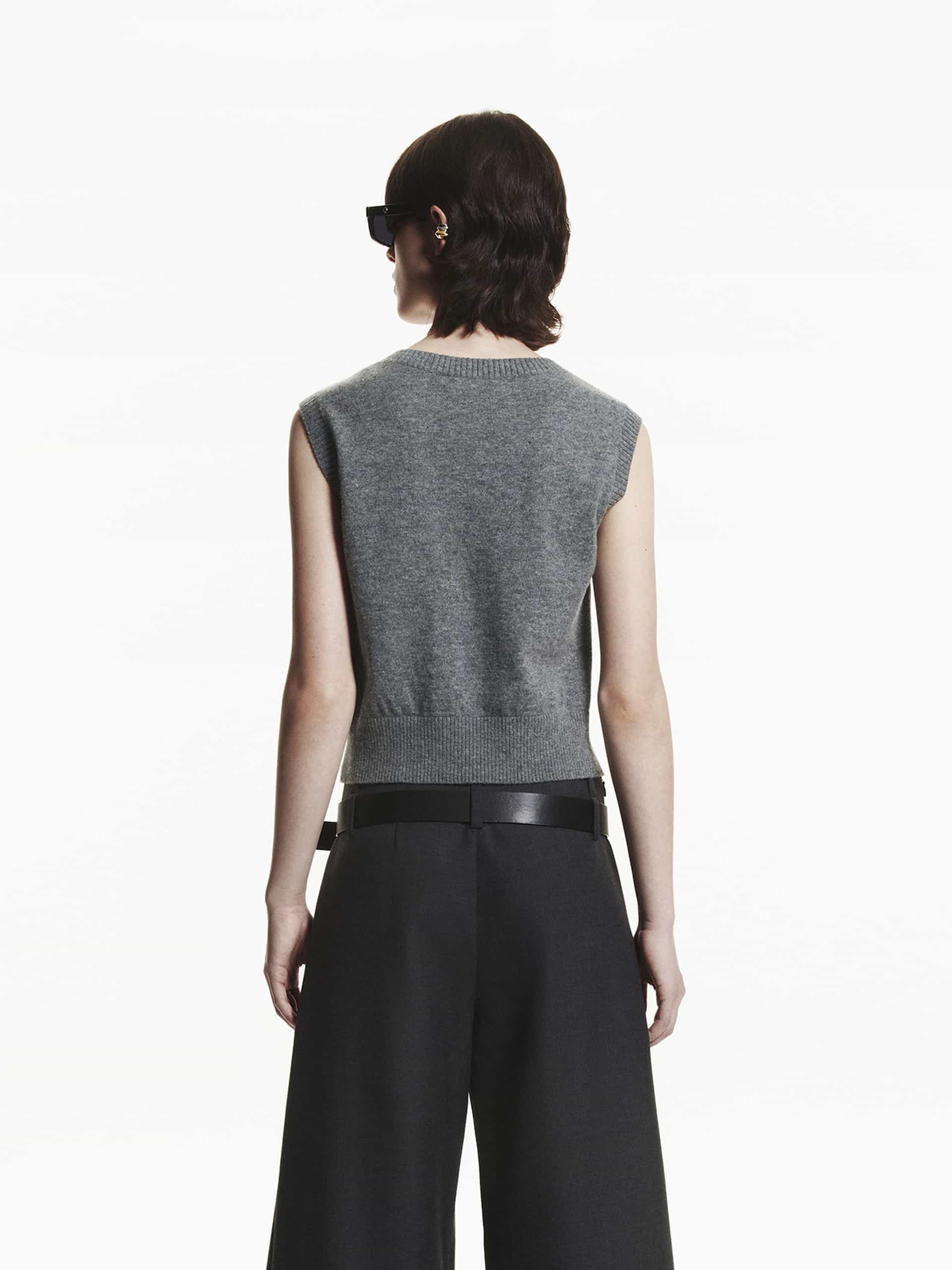 Wool Sequin Knit Vest - Image 6