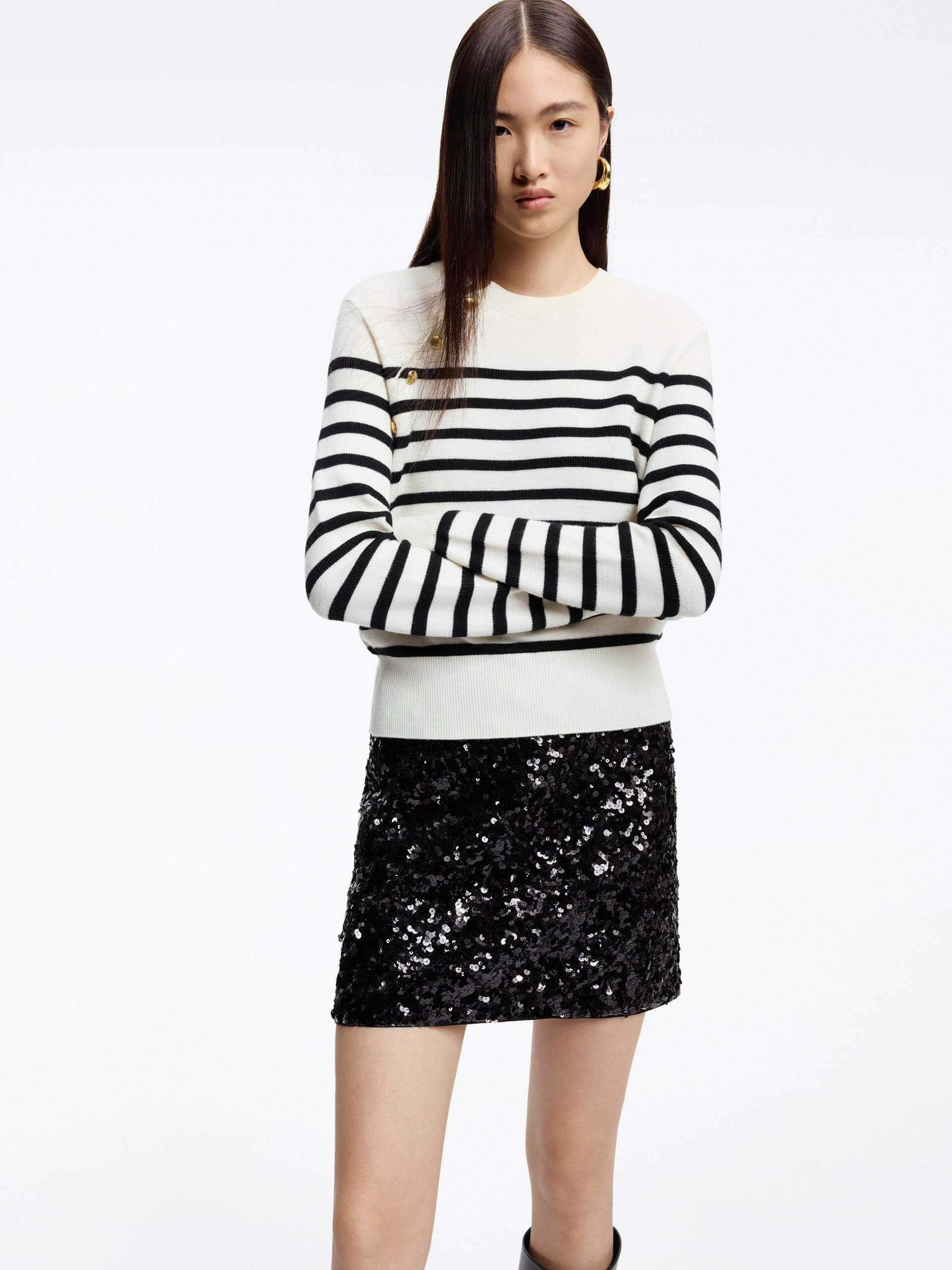 Wool Striped Knit Sweater - Image 9