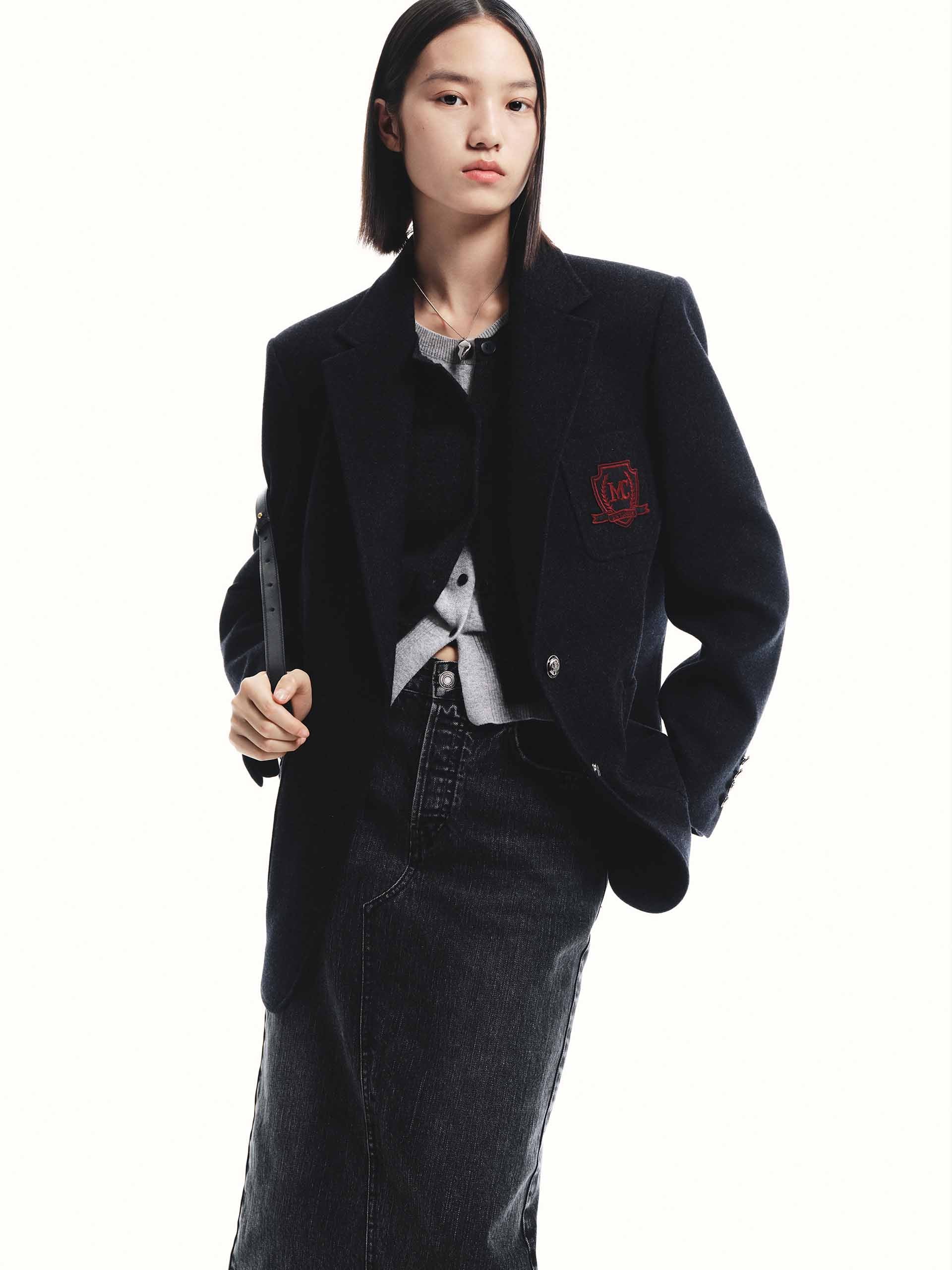 Wool Tailored Blazer Coat - Image 16