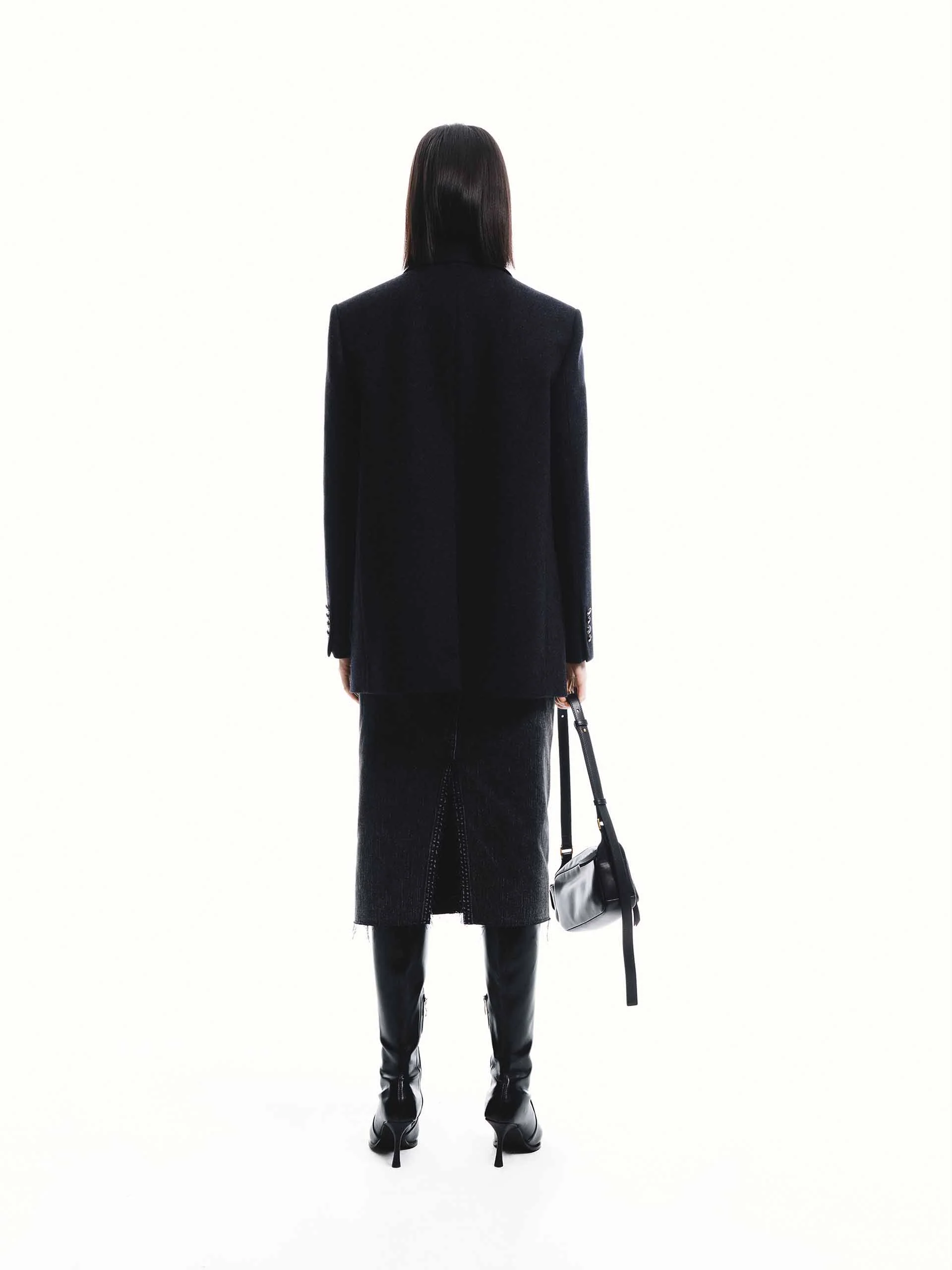 Wool Tailored Blazer Coat - Image 19