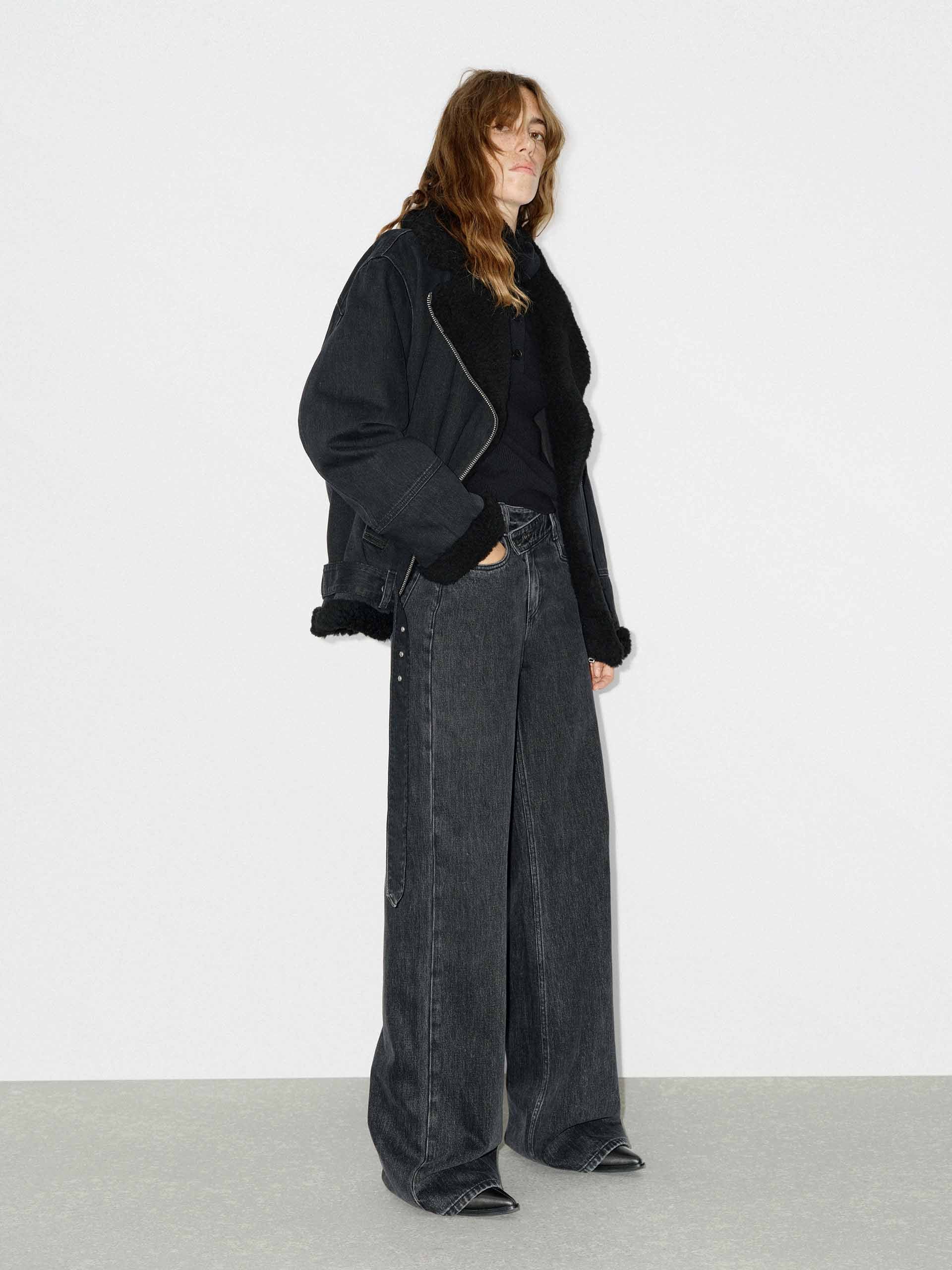 Wool Trim Denim Jacket - Image 2