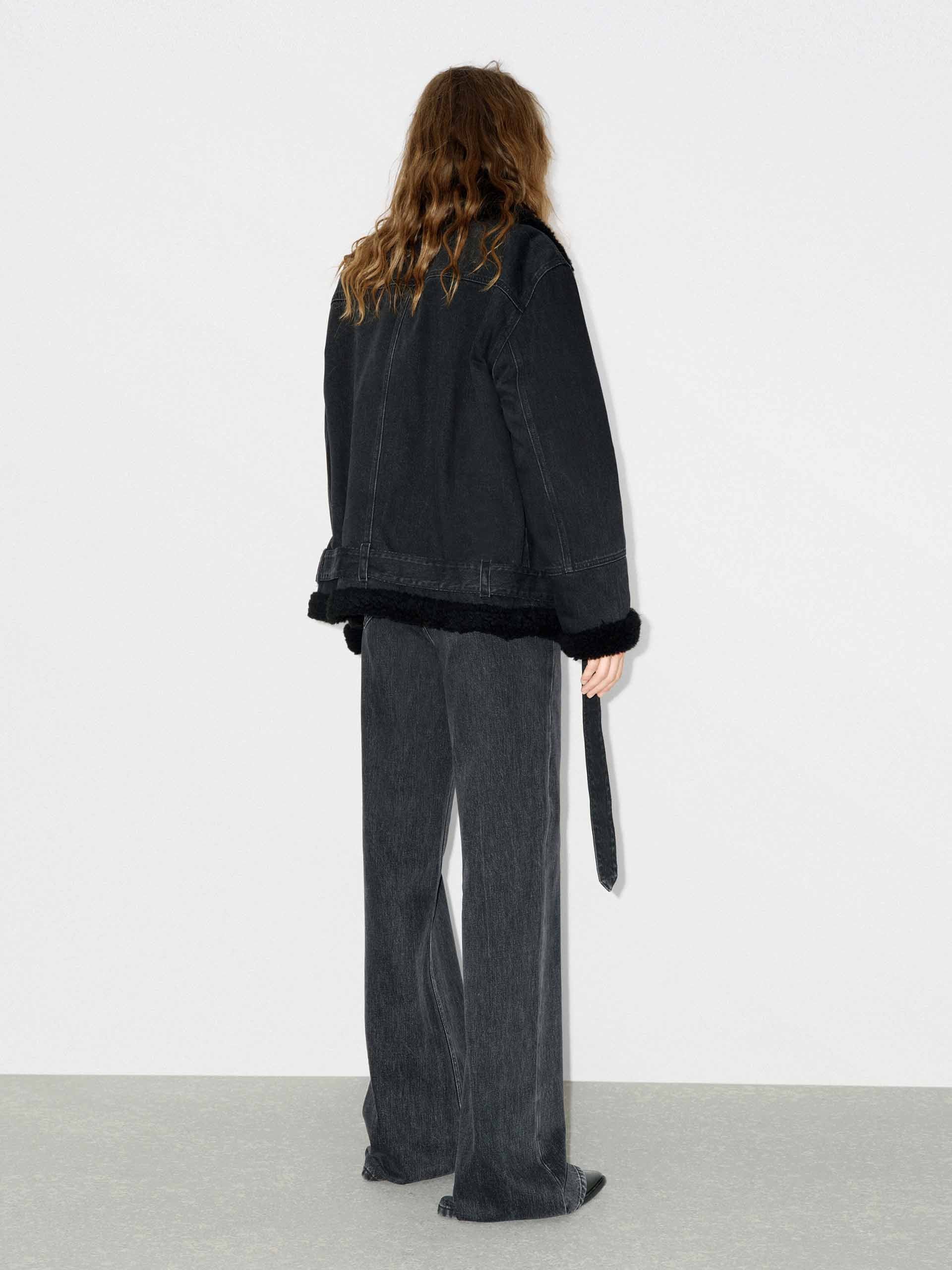 Wool Trim Denim Jacket - Image 3