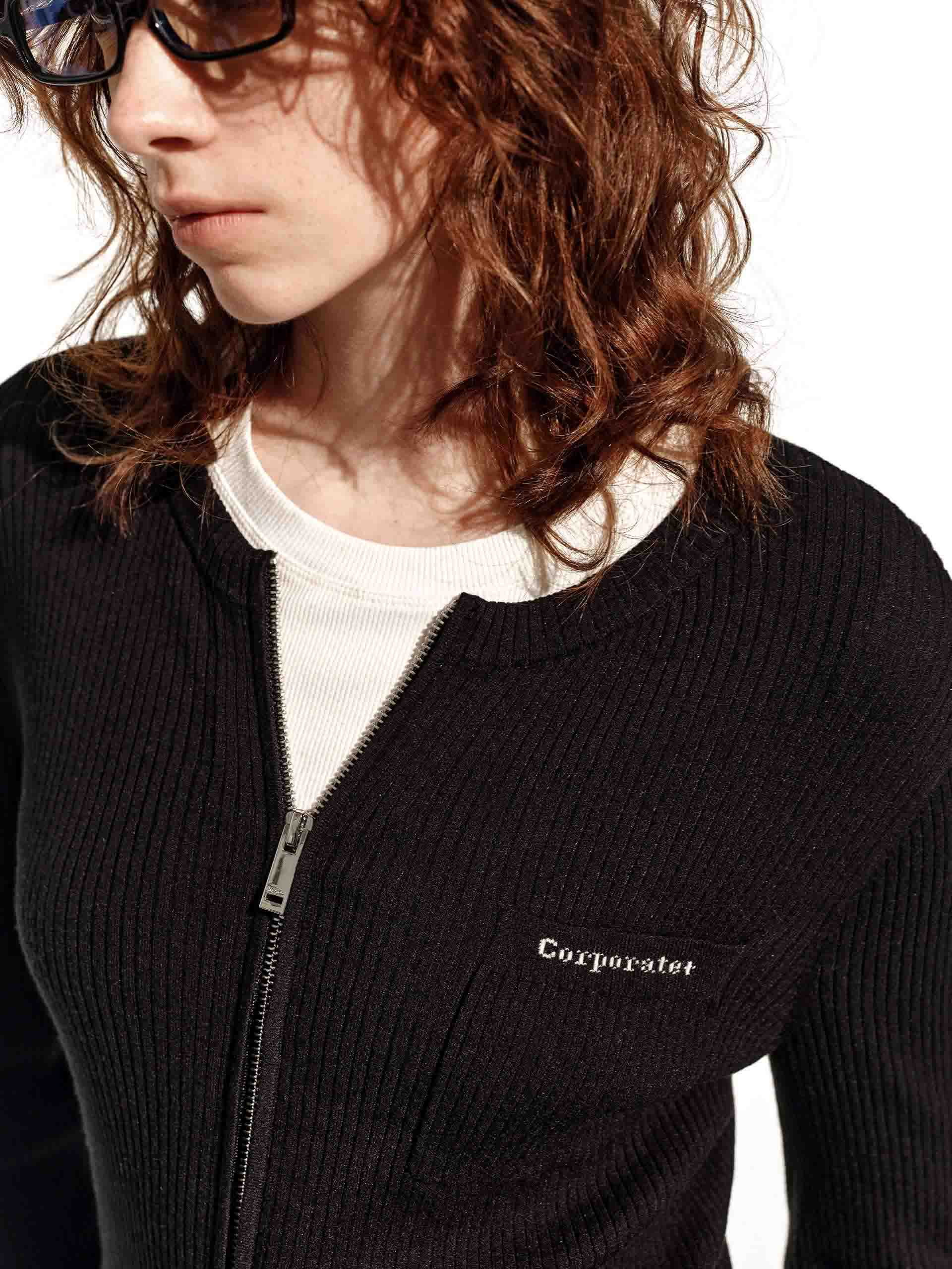 Zip Closure Ribbed Cardigan - Image 11