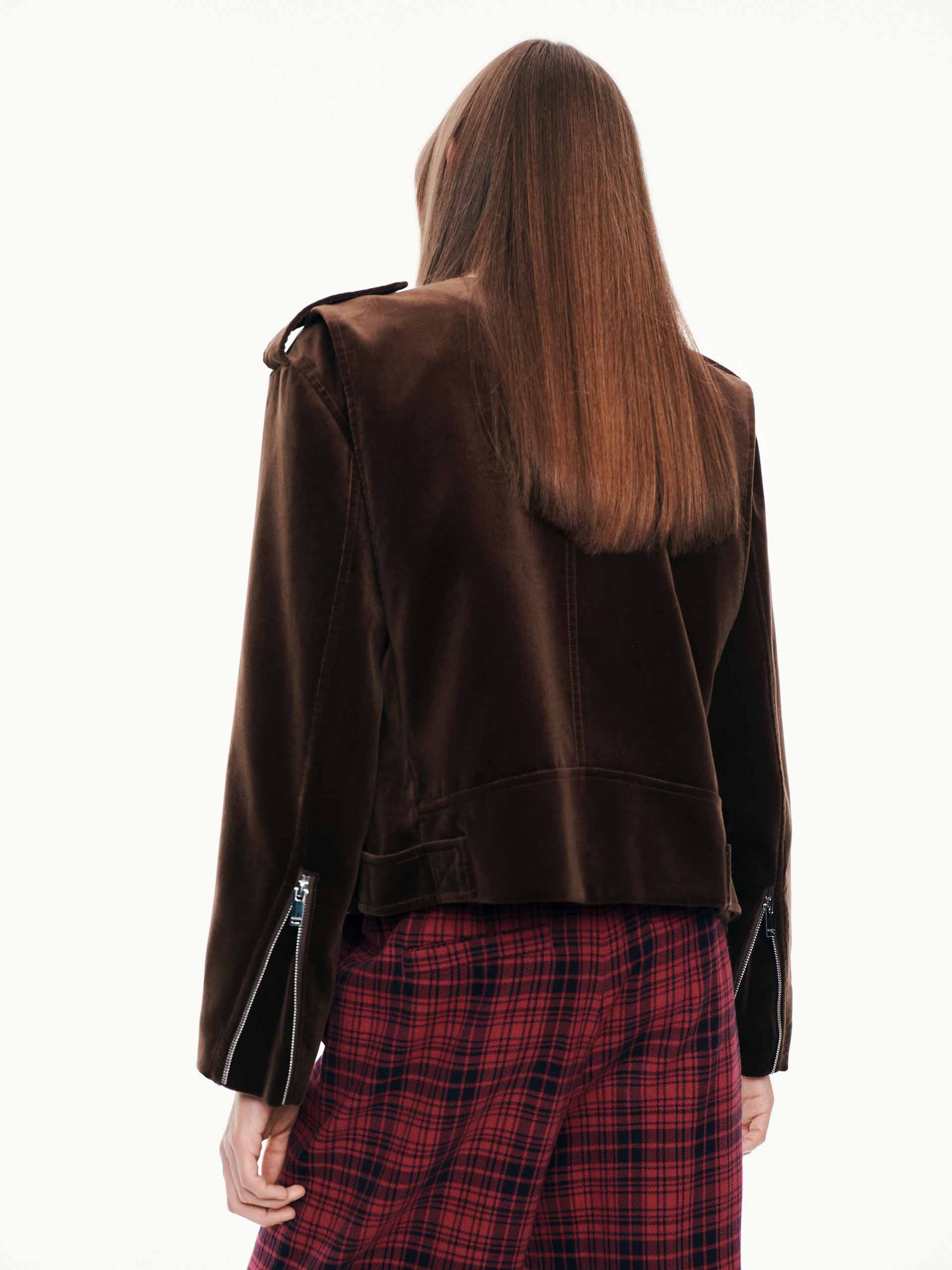 Cotton Zipper Biker Jacket - Image 6