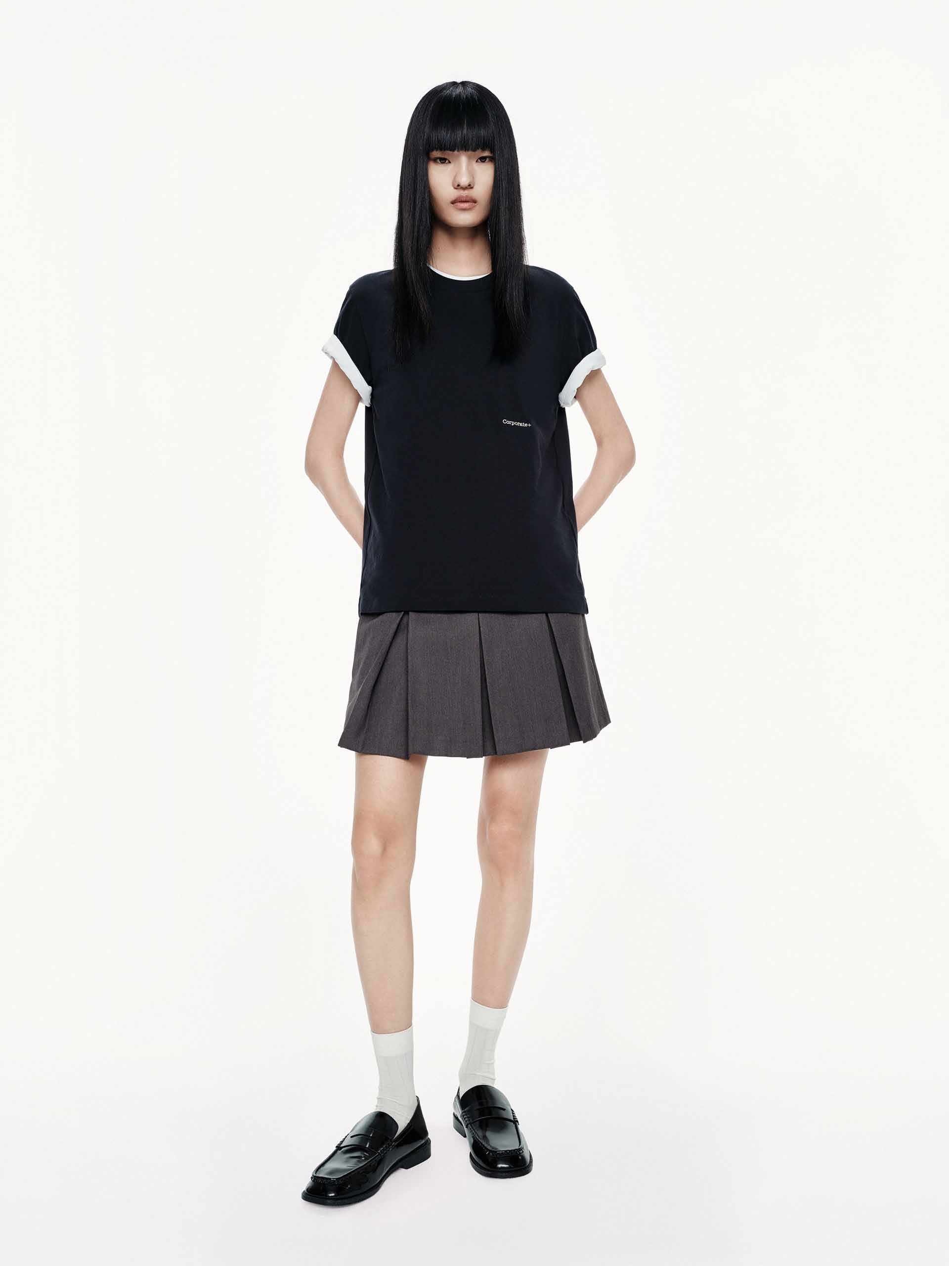 Zipper Pleated Mini Skirt - Image 2
